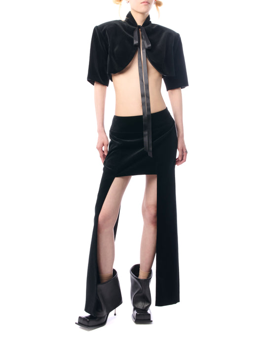 Fidan Novruzova Lyuba Velvet Skirt