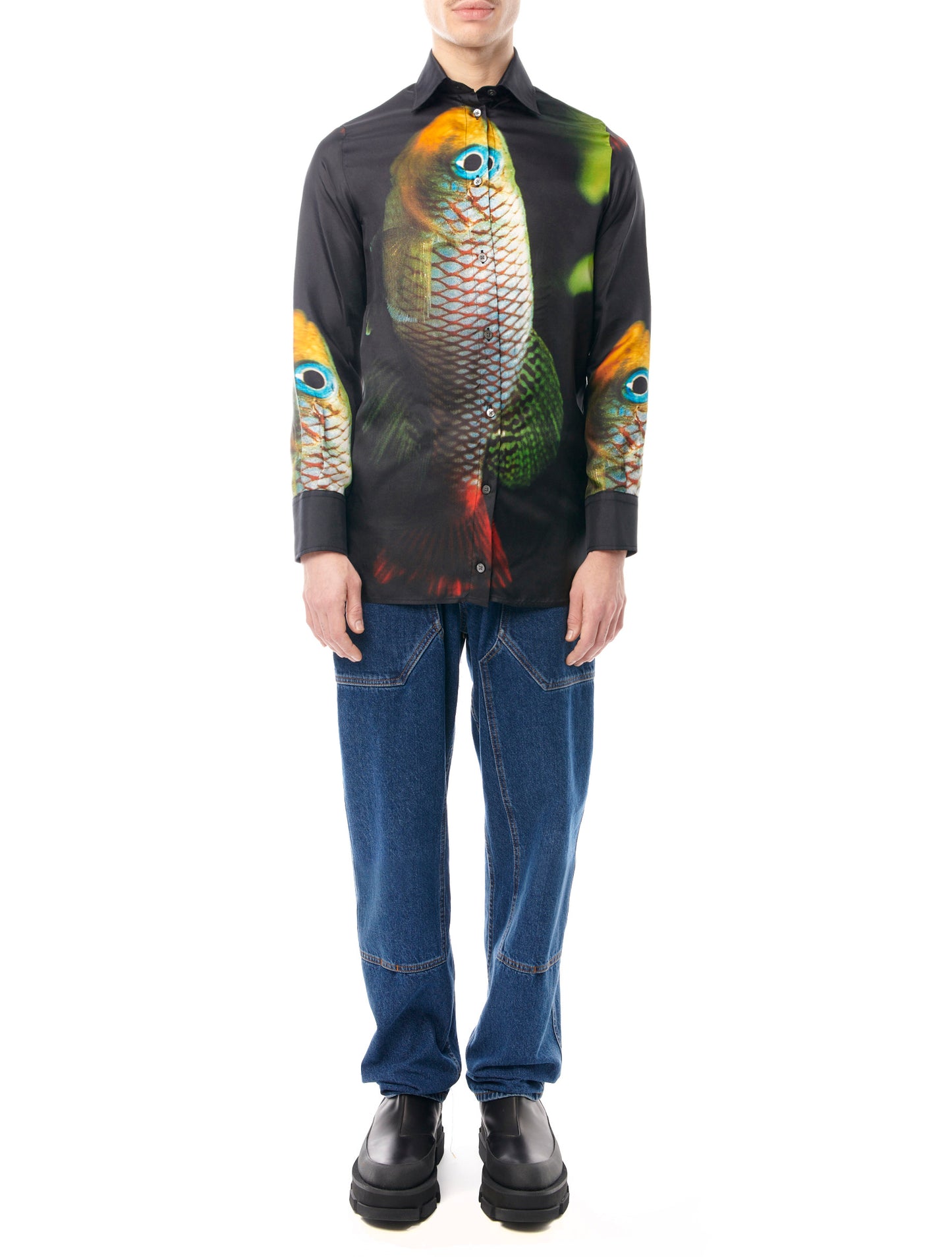 Botter Fish Print Silk Shirt