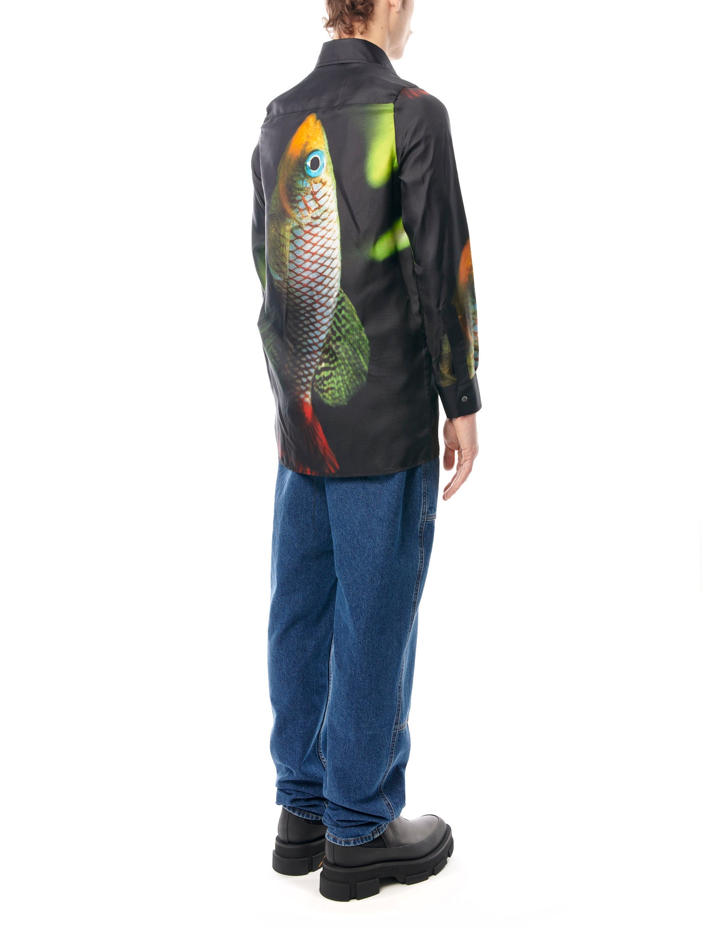 Botter Fish Print Silk Shirt