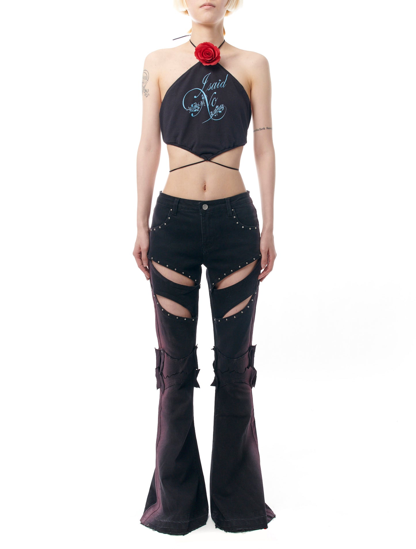 Rui Denim Cutout Bootcut Jeans