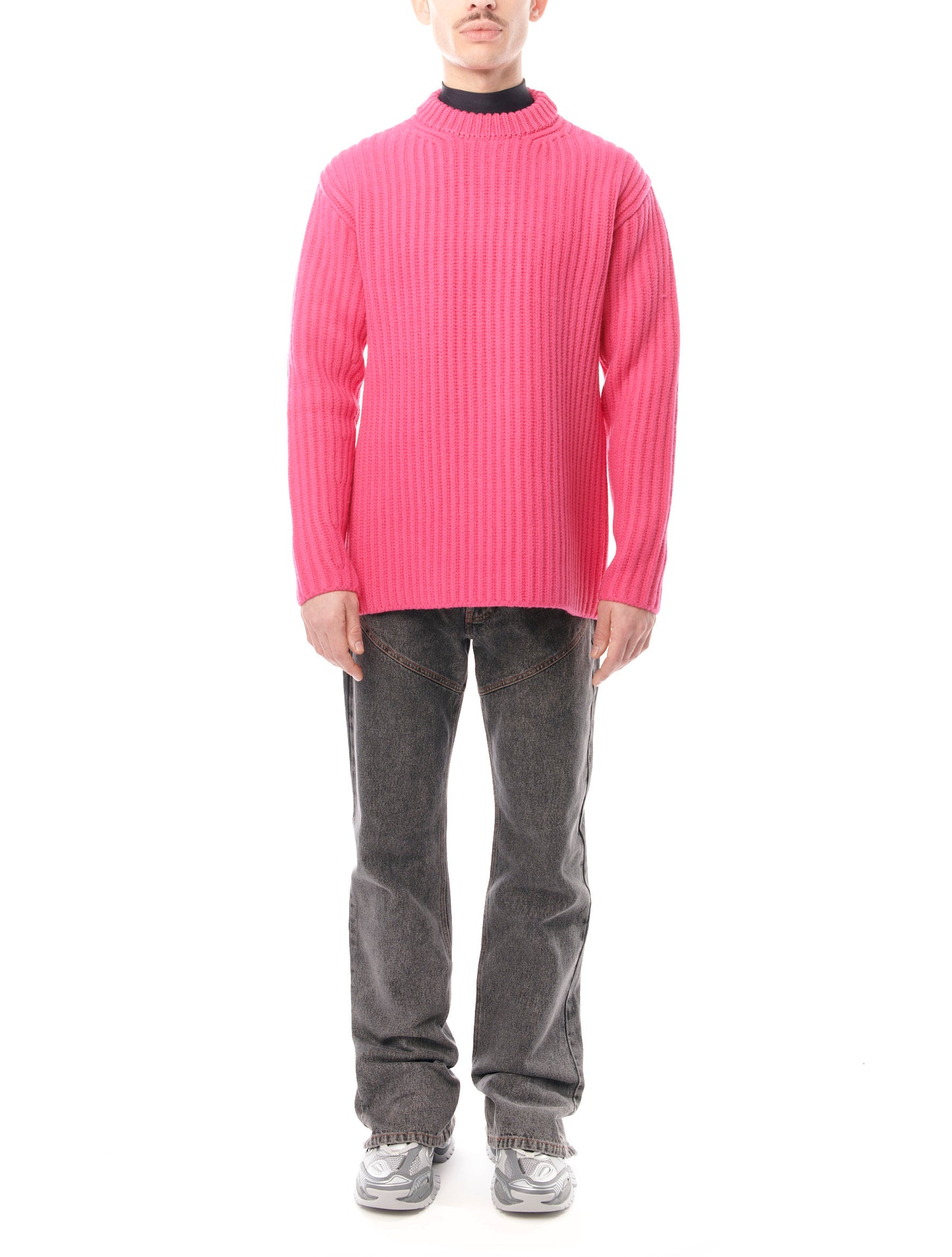 Botter Ribbed Trompe-l’oeil Pink Sweater