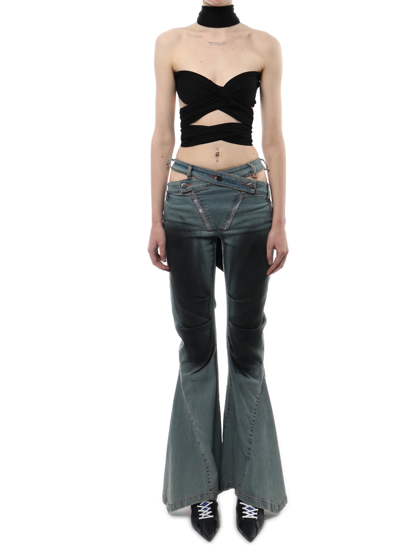 AVAVAV Black Tied Tube Top