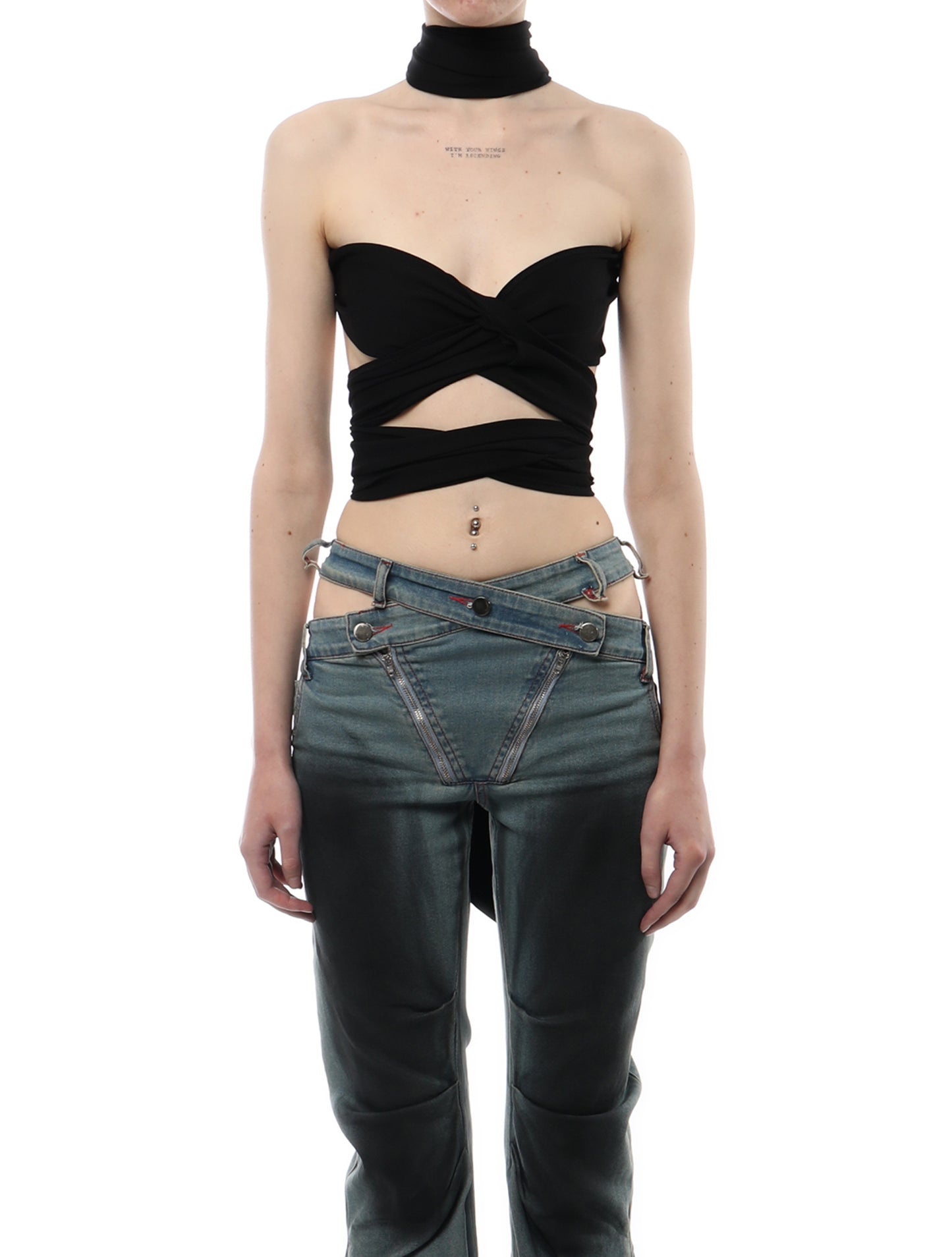 AVAVAV Black Tied Tube Top