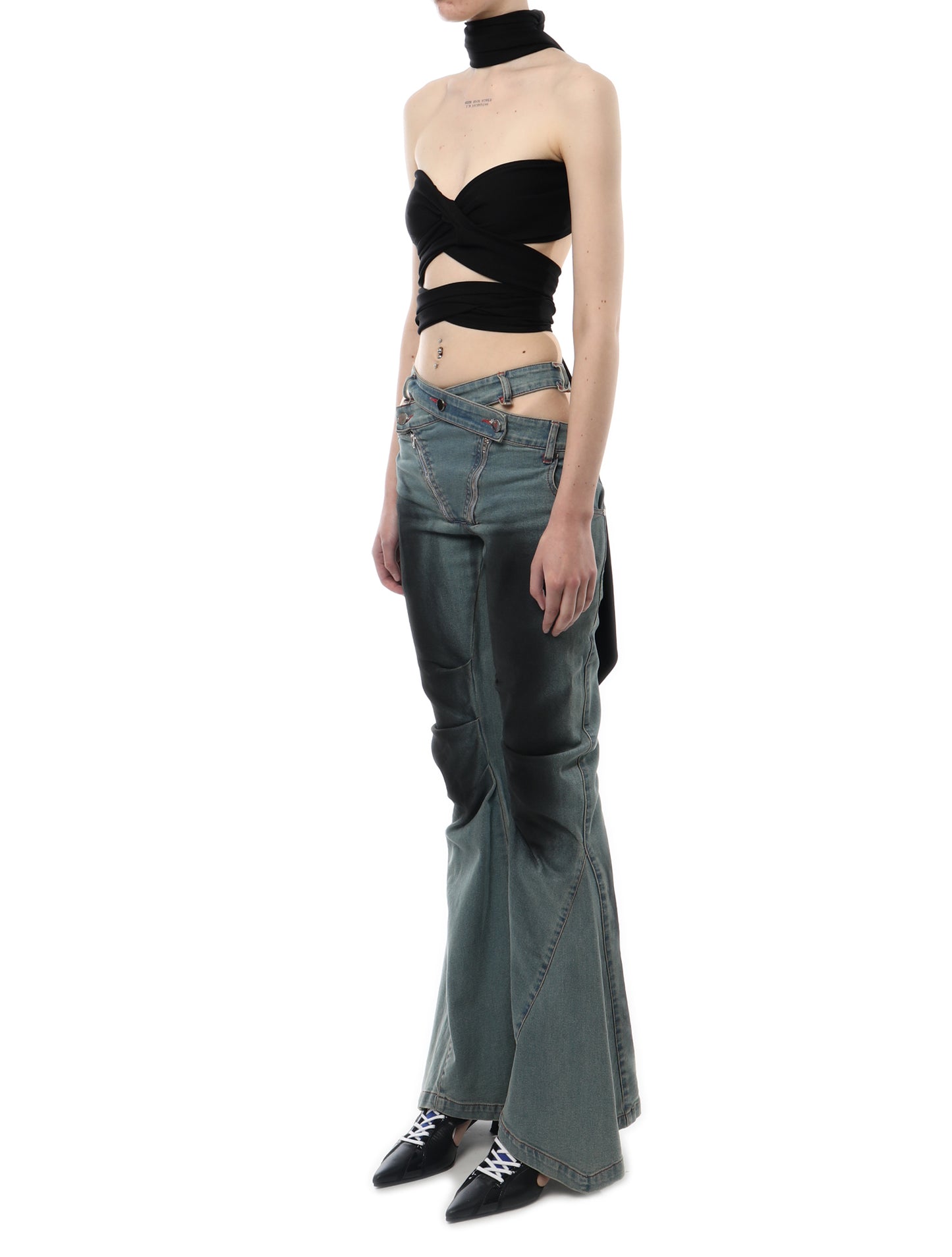 AVAVAV Black Tied Tube Top