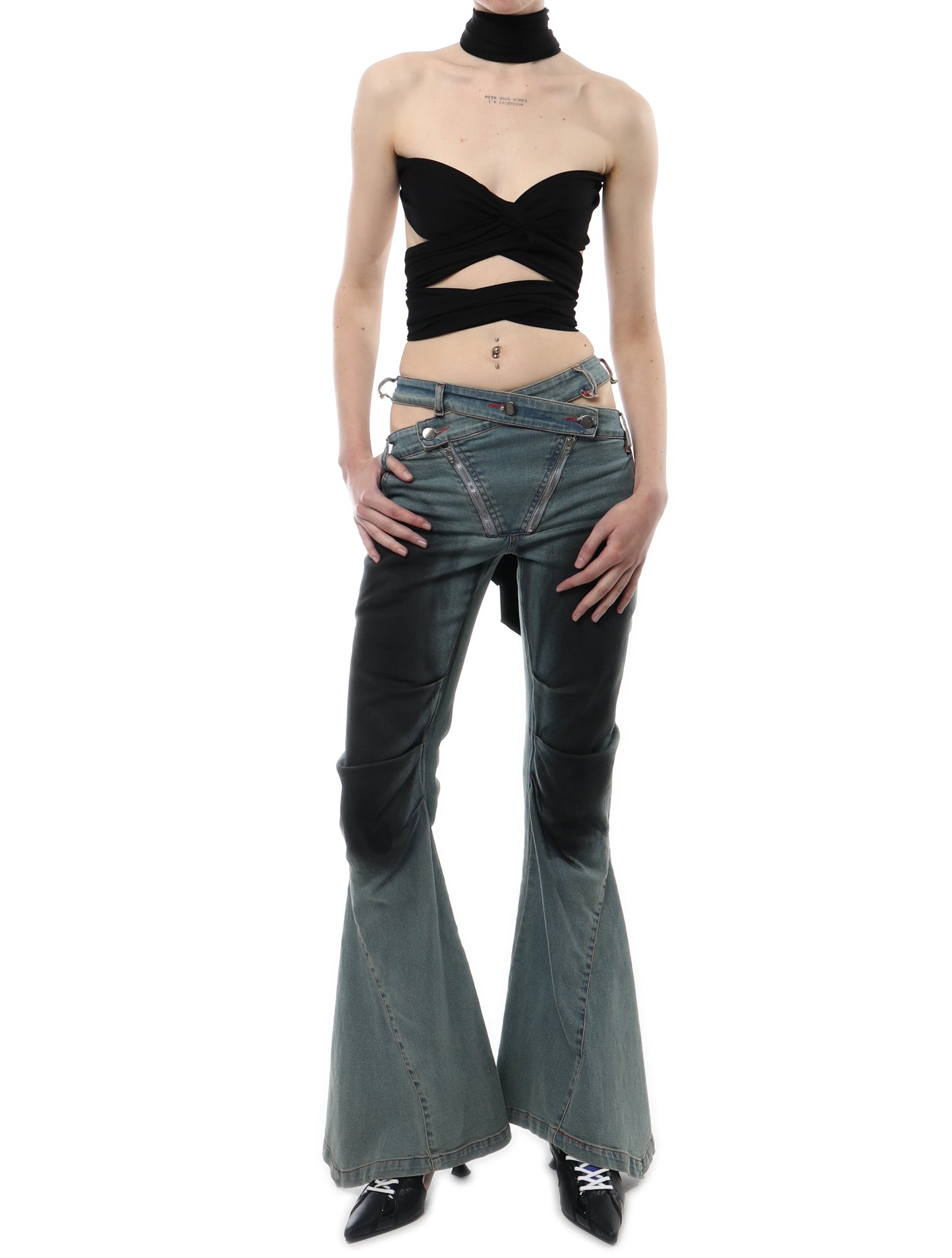 AVAVAV Black Tied Tube Top