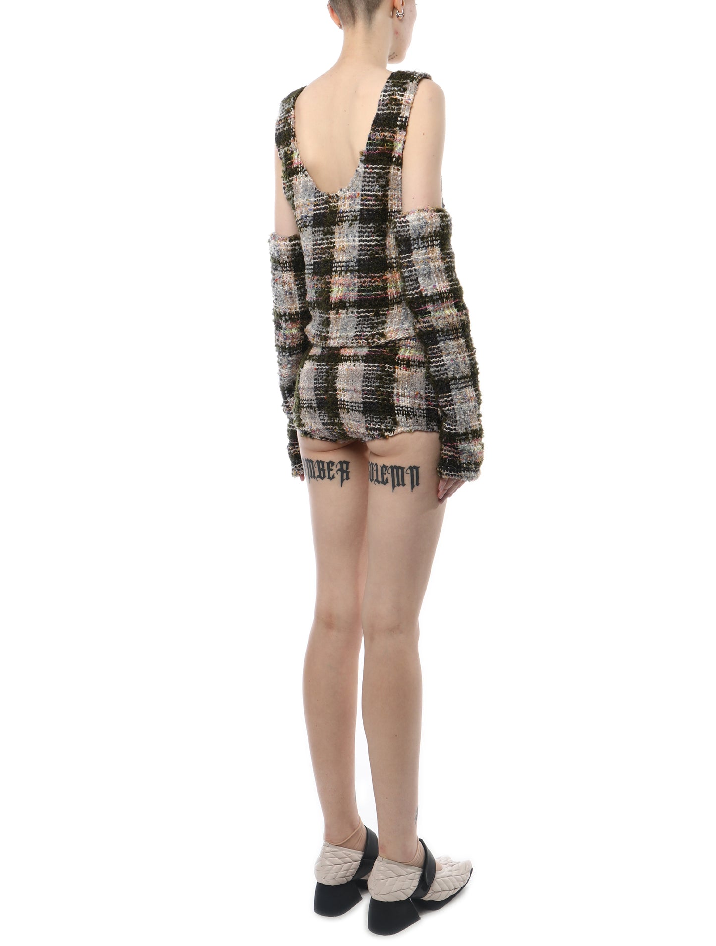 Collina Strada Vitelli Plaid Tap Shorts