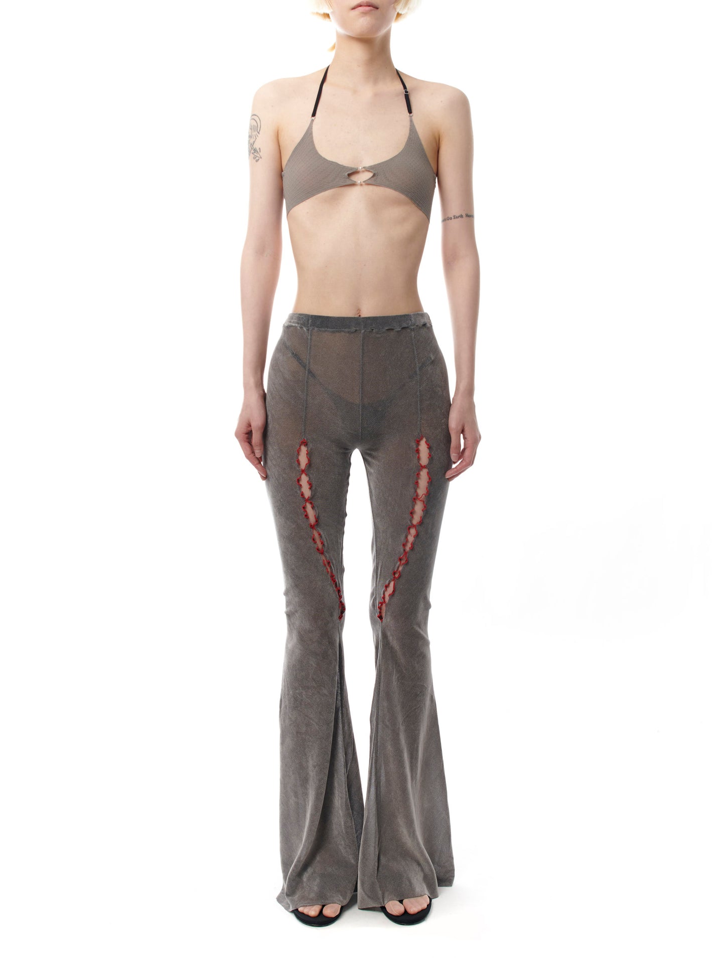 Rui Cutout Velvet Flared Trousers