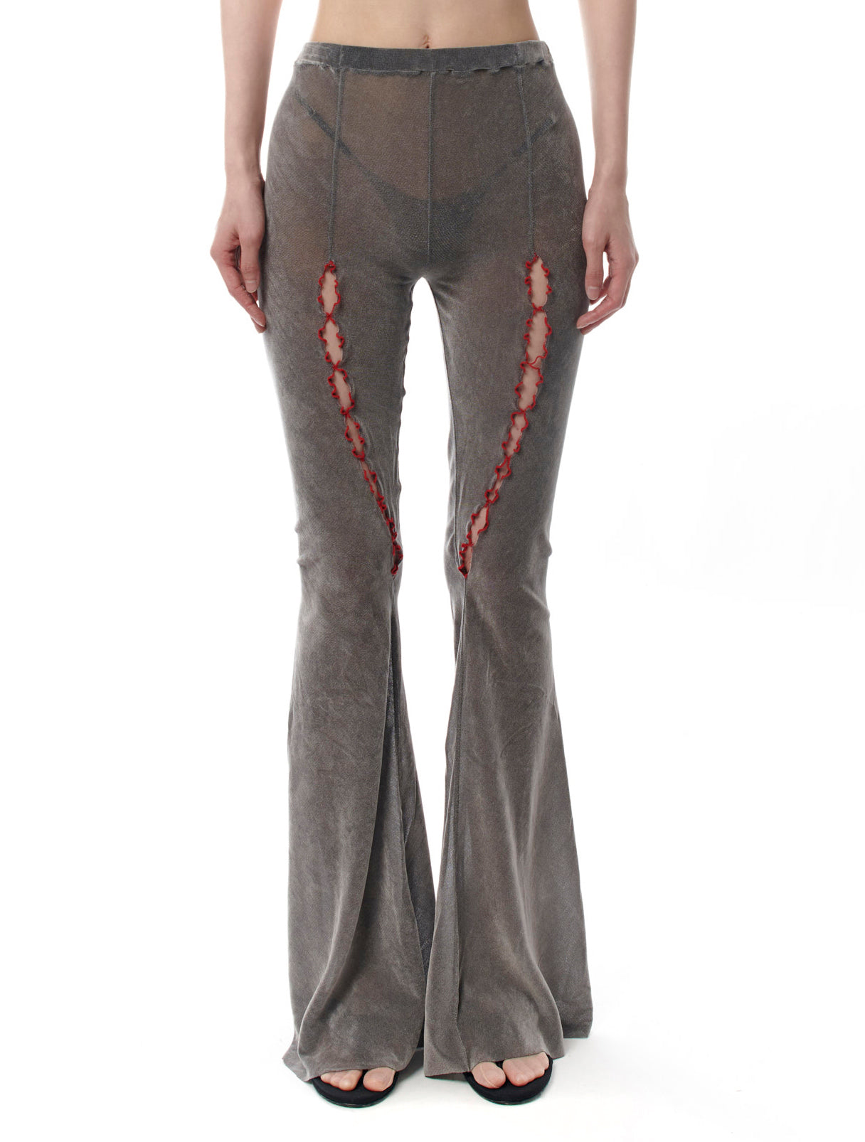 Rui Cutout Velvet Flared Trousers