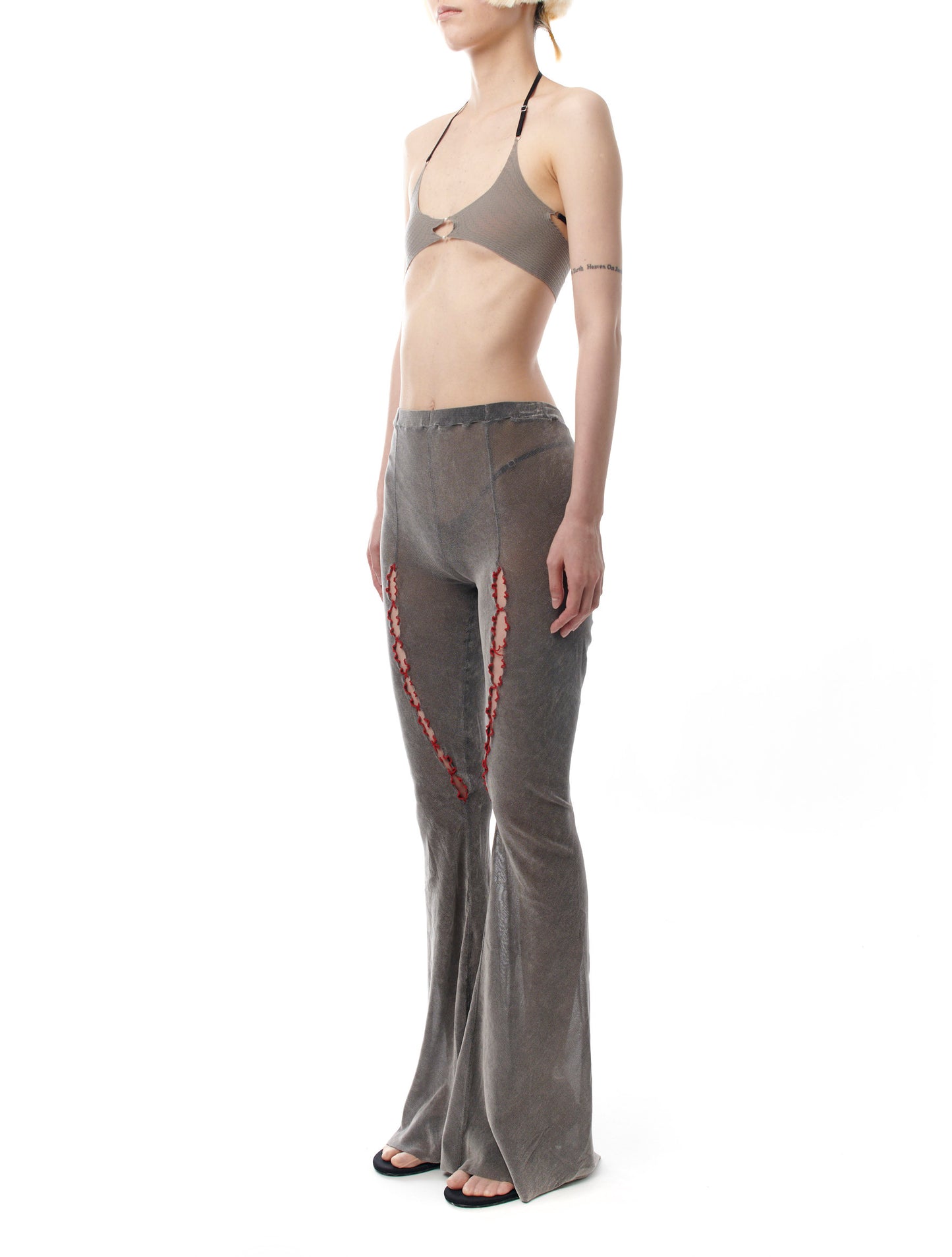 Rui Cutout Velvet Flared Trousers