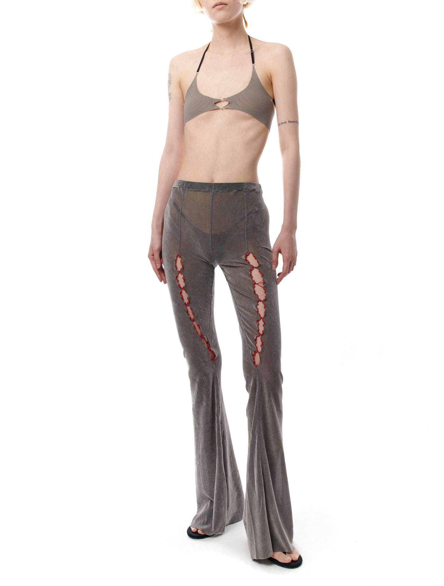 Rui Cutout Velvet Flared Trousers