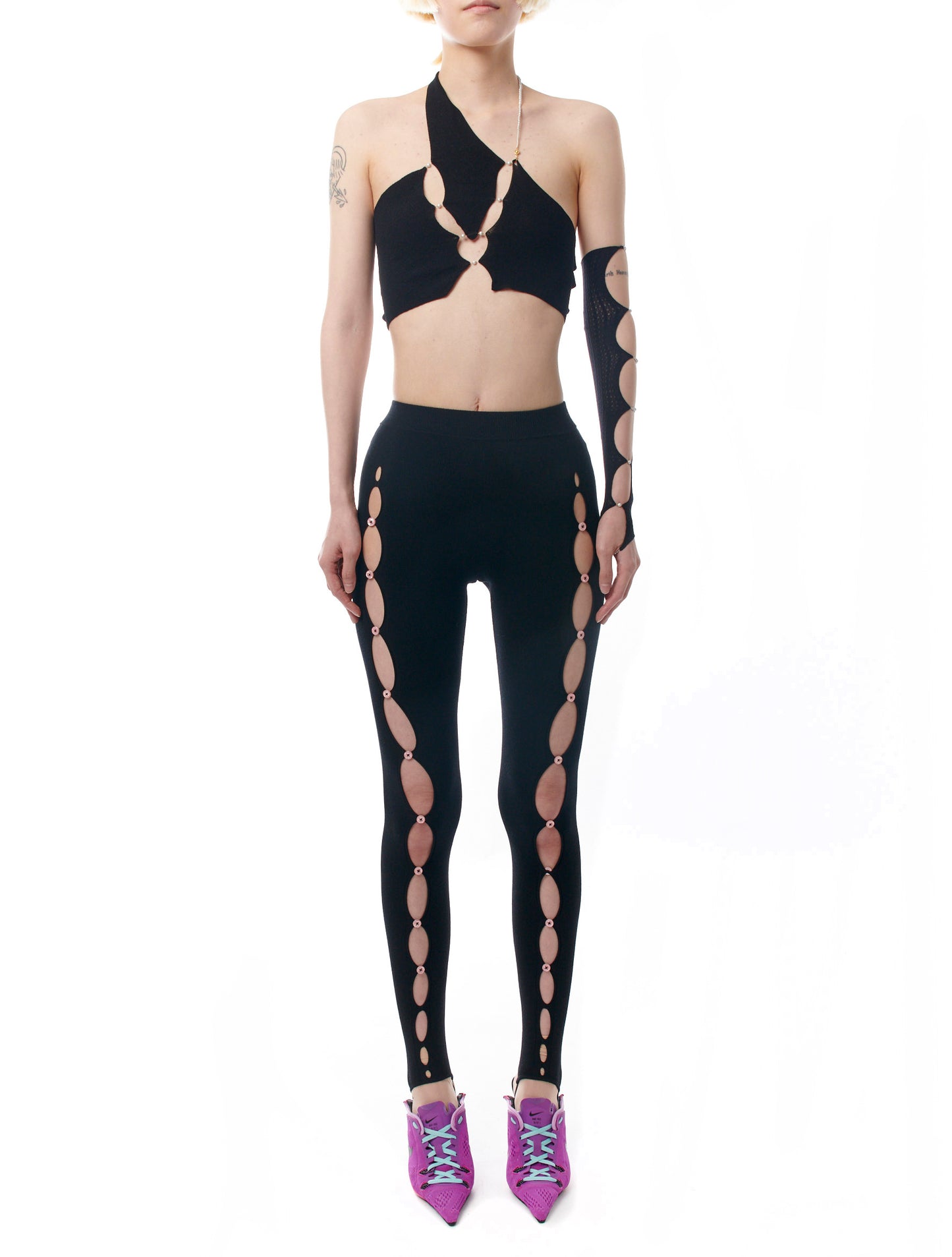 Rui Black Cutout Stirrup Leggings