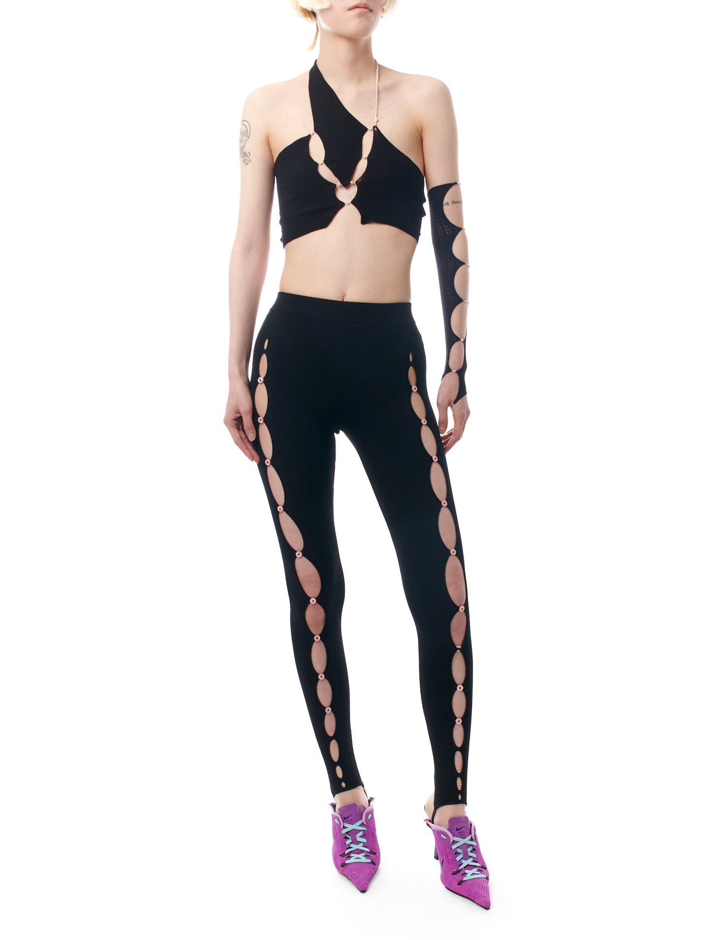 Rui Black Cutout Stirrup Leggings