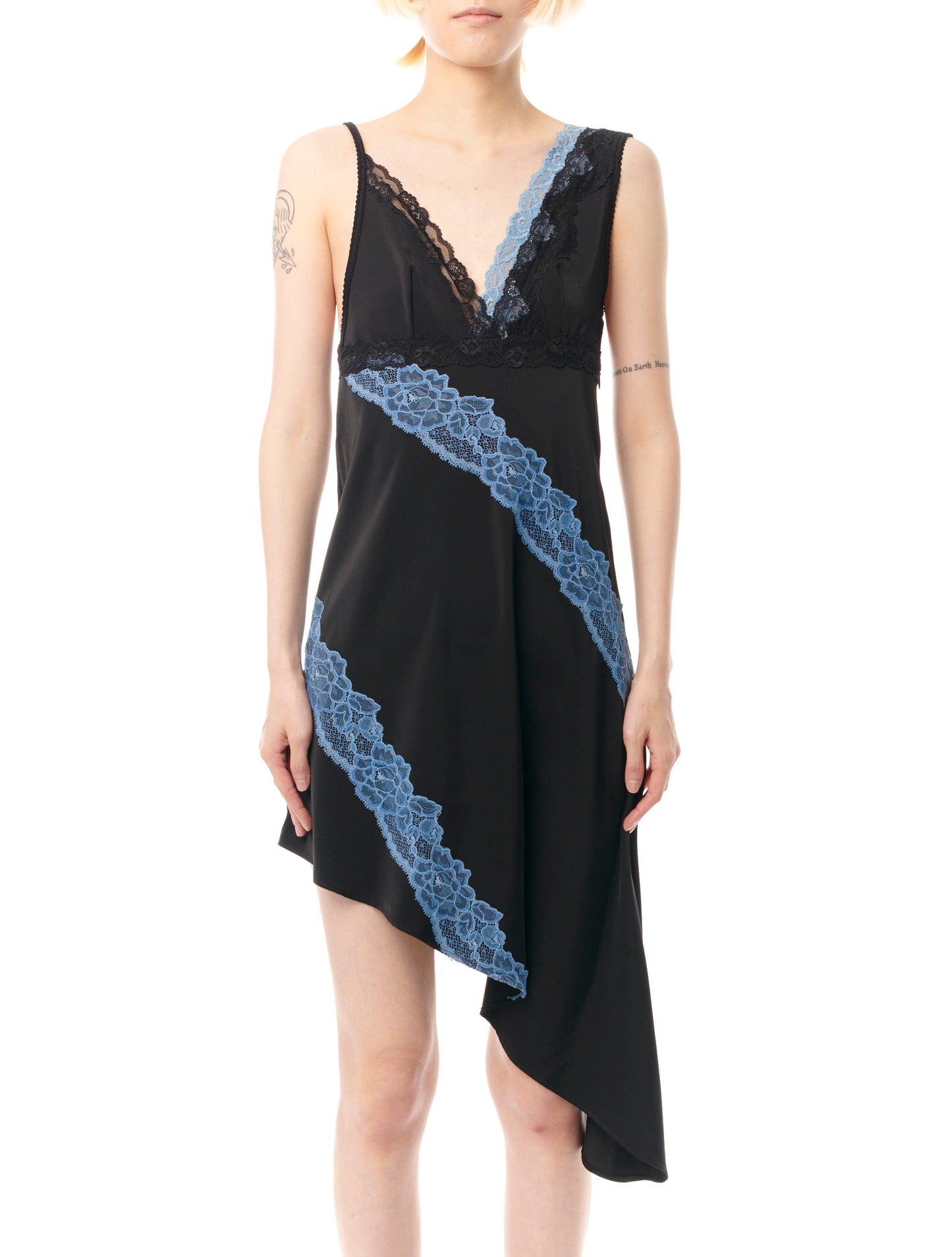 Vaillant Asymmetrical Black Lace Dress