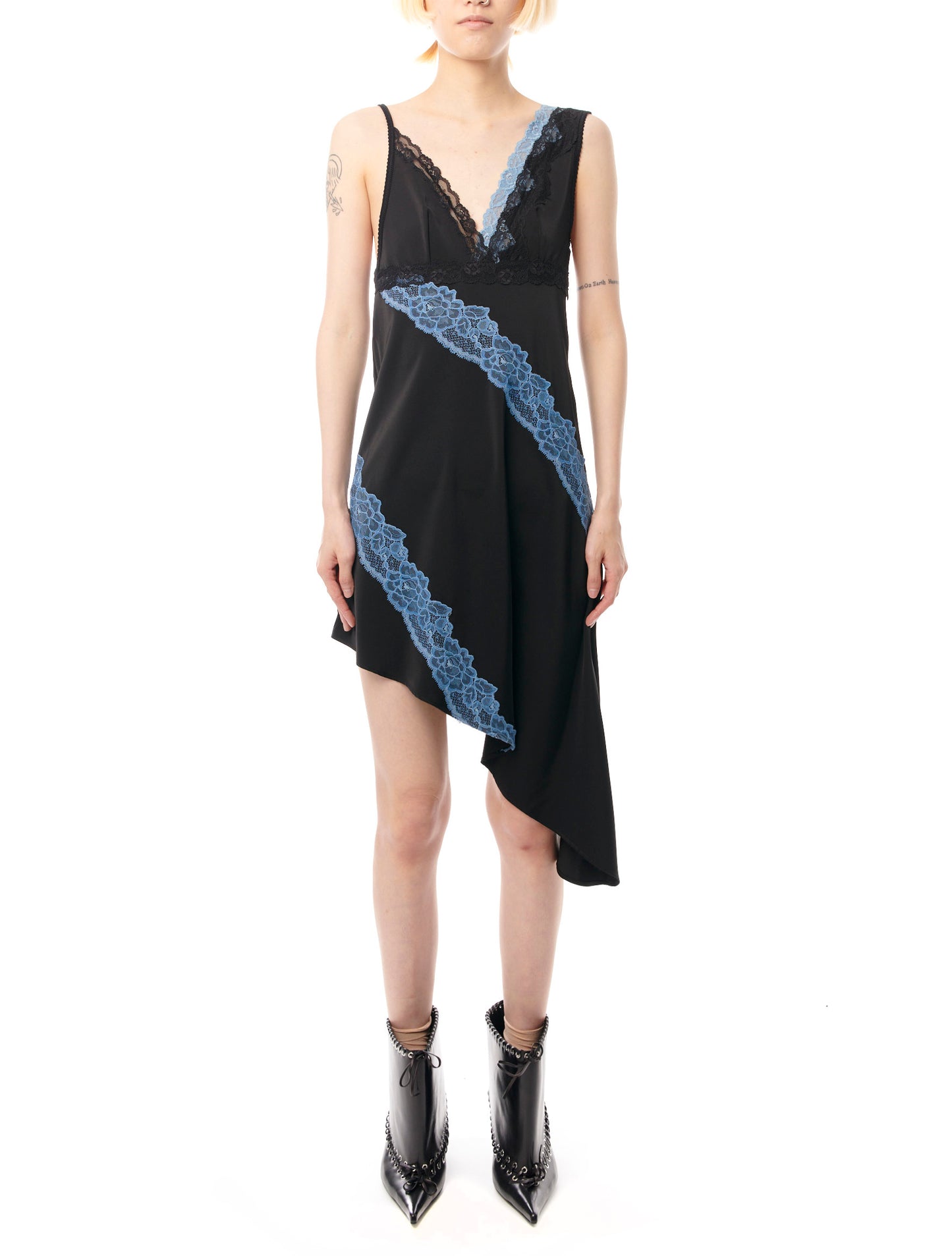 Vaillant Asymmetrical Black Lace Dress
