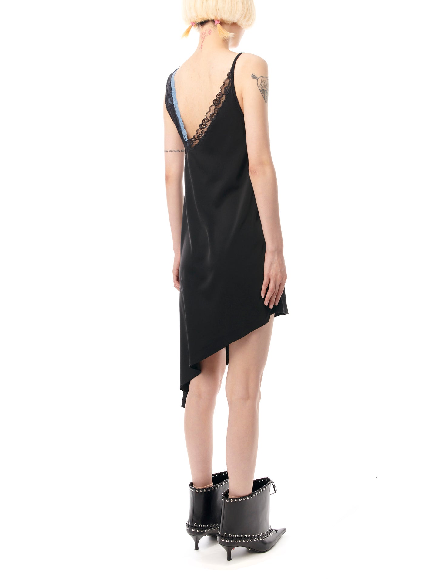 Vaillant Asymmetrical Black Lace Dress