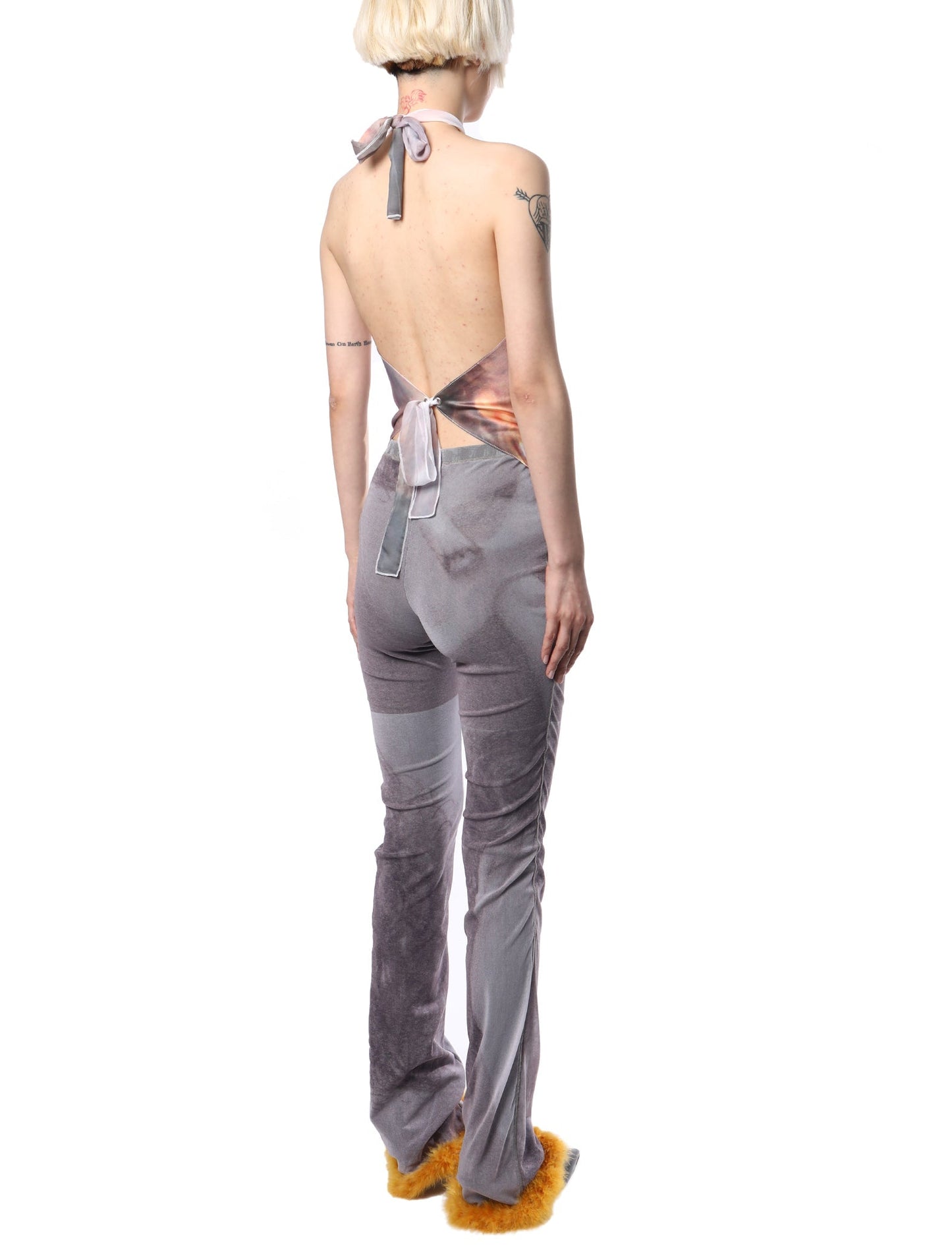 Cowboys of Habit Clown Silk Halter Neck Top