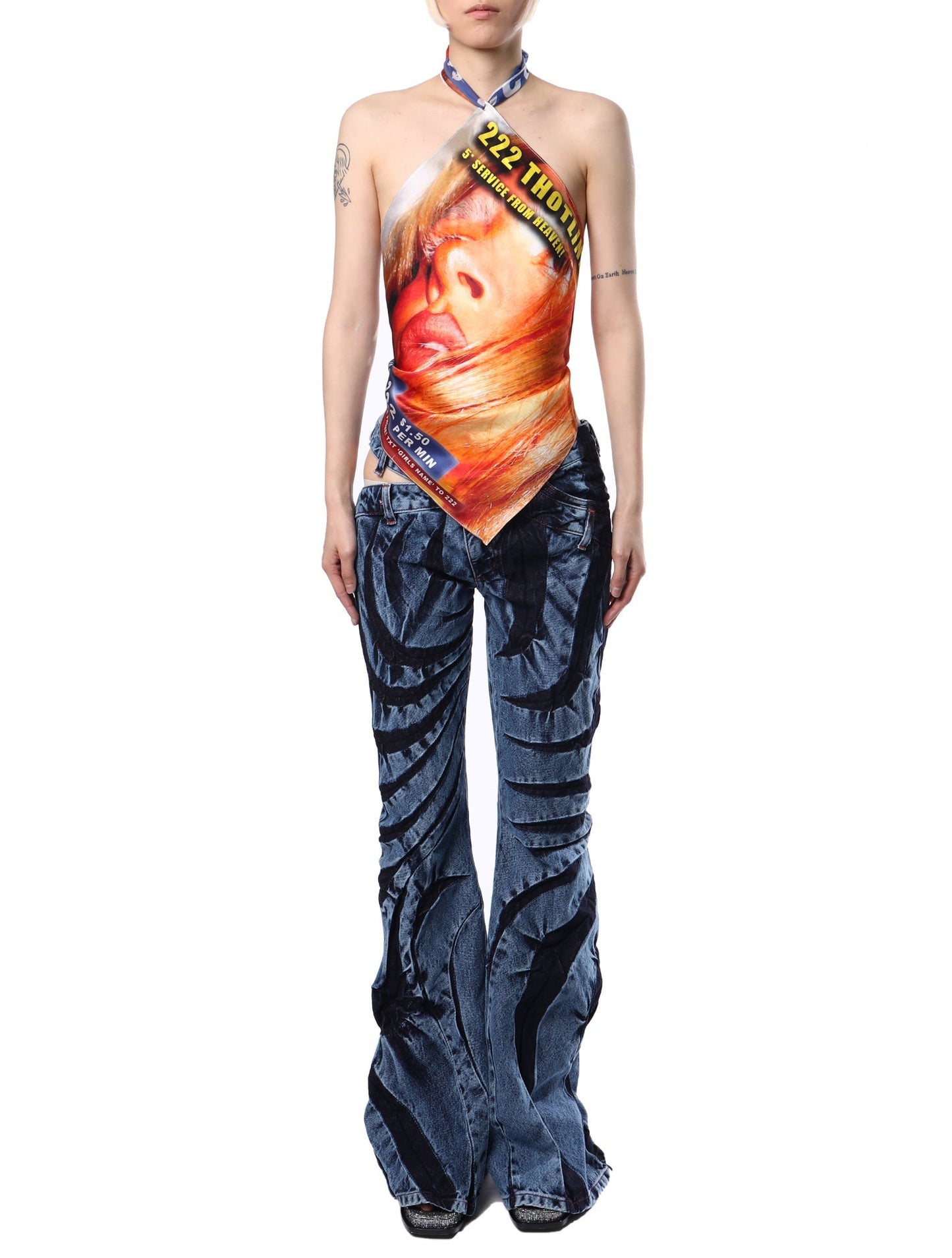 Cowboys of Habit Thotline Silk Halter Neck Top