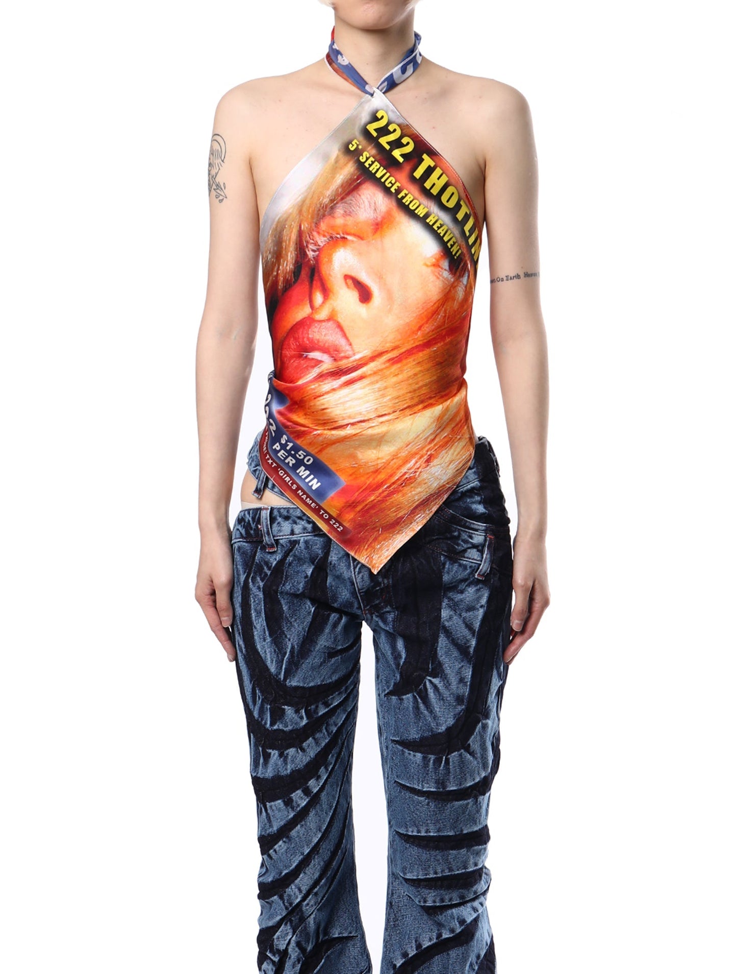 Cowboys of Habit Thotline Silk Halter Neck Top