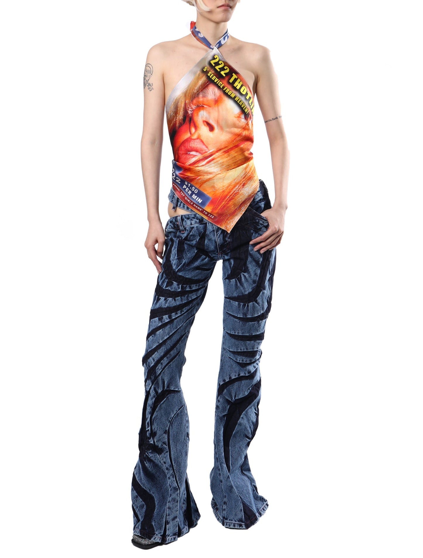 Cowboys of Habit Thotline Silk Halter Neck Top