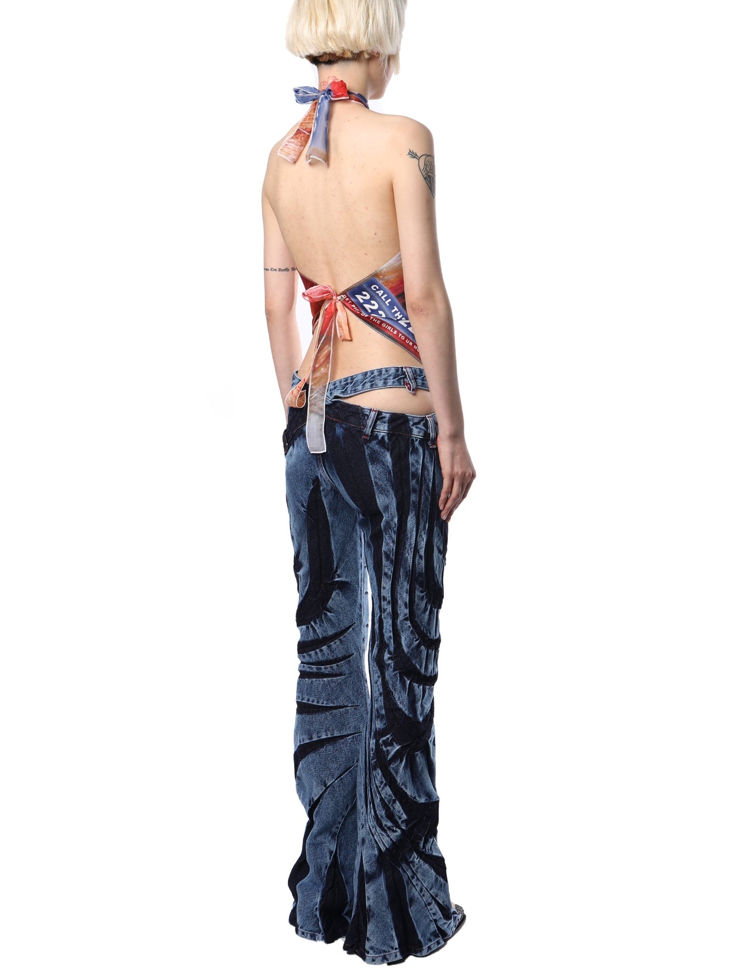 Cowboys of Habit Thotline Silk Halter Neck Top