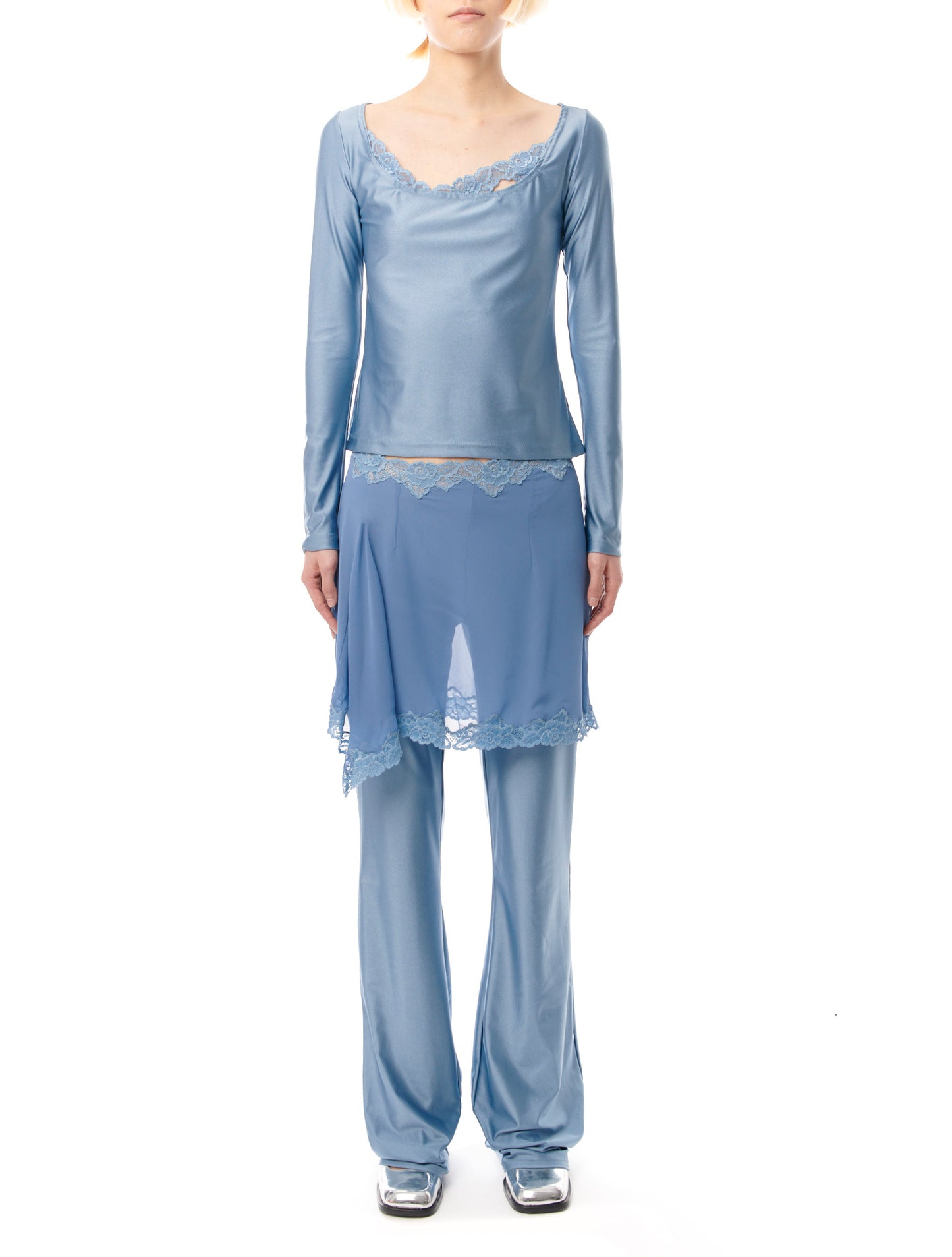 Vaillant Blue Fitted Long Sleeve Top