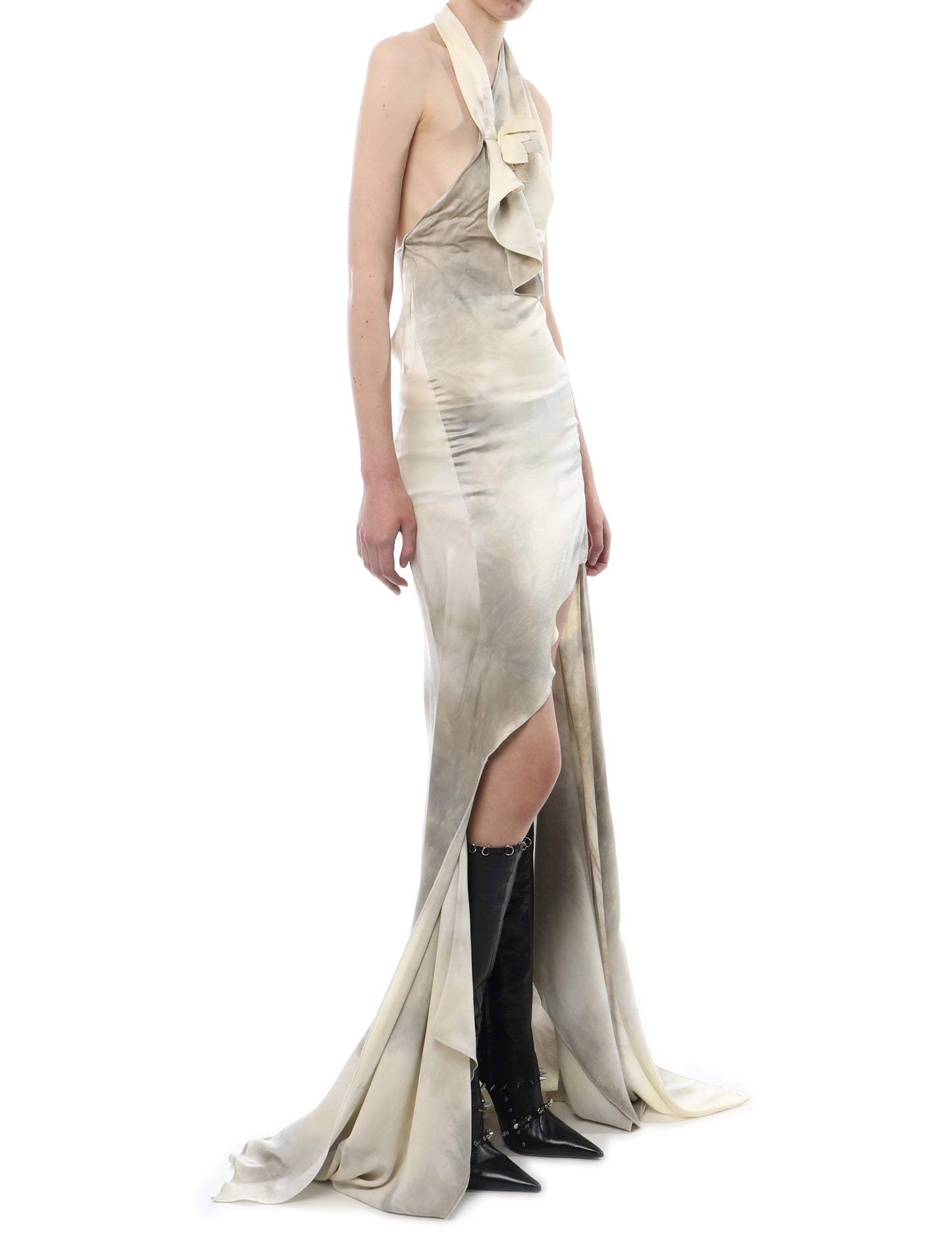 Coperni Flower Detail Asymmetric Gown