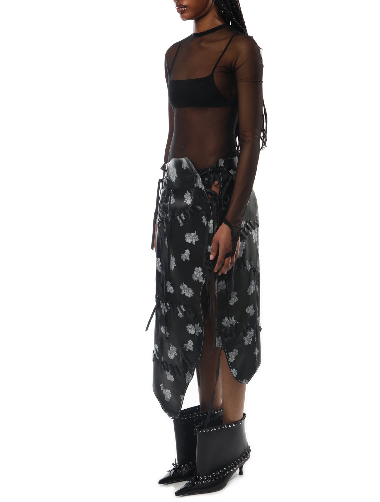 Dilara Findikoglu Stuck in the Past Mesh Bodysuit