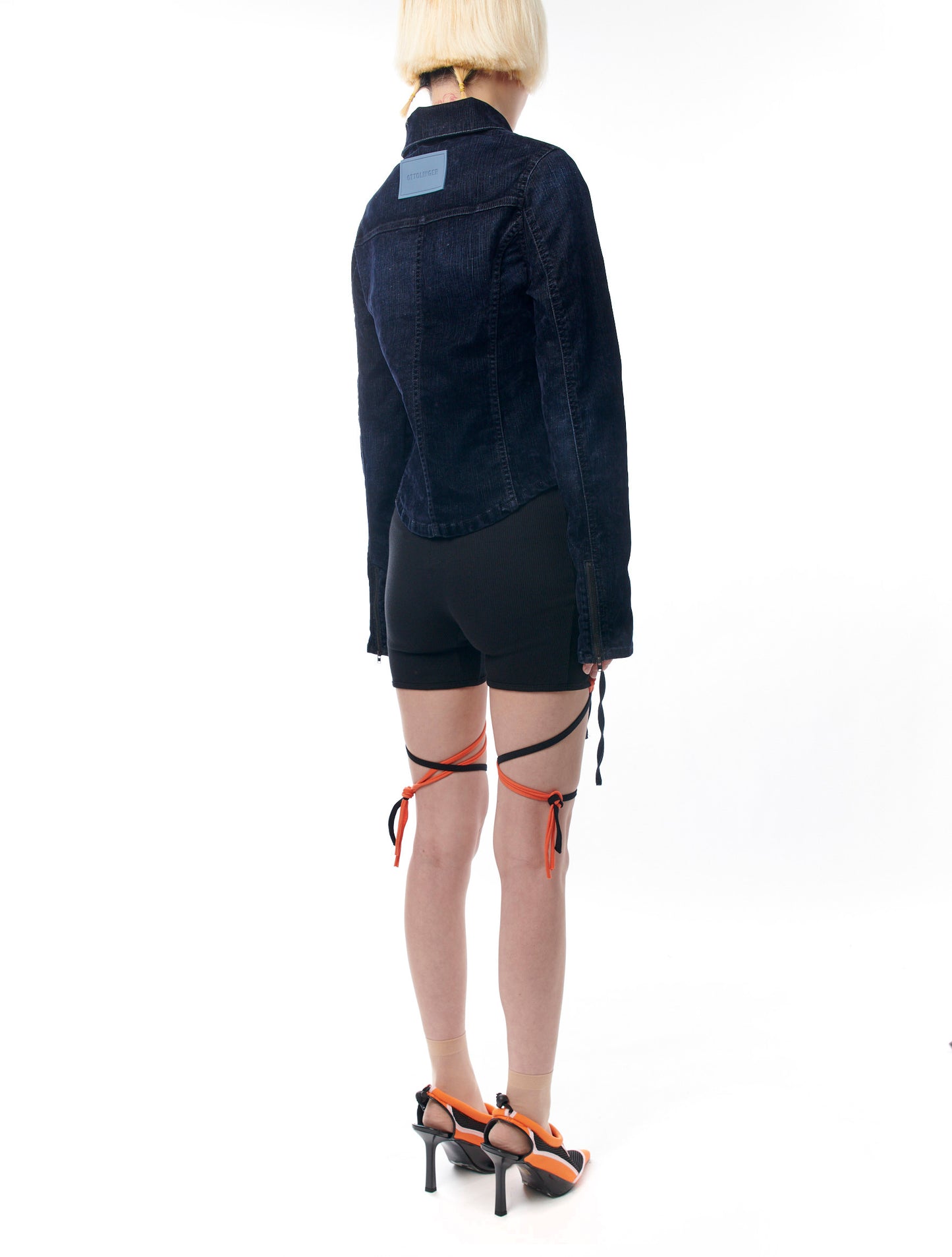 Ottolinger Fitted Velvet Denim Jacket