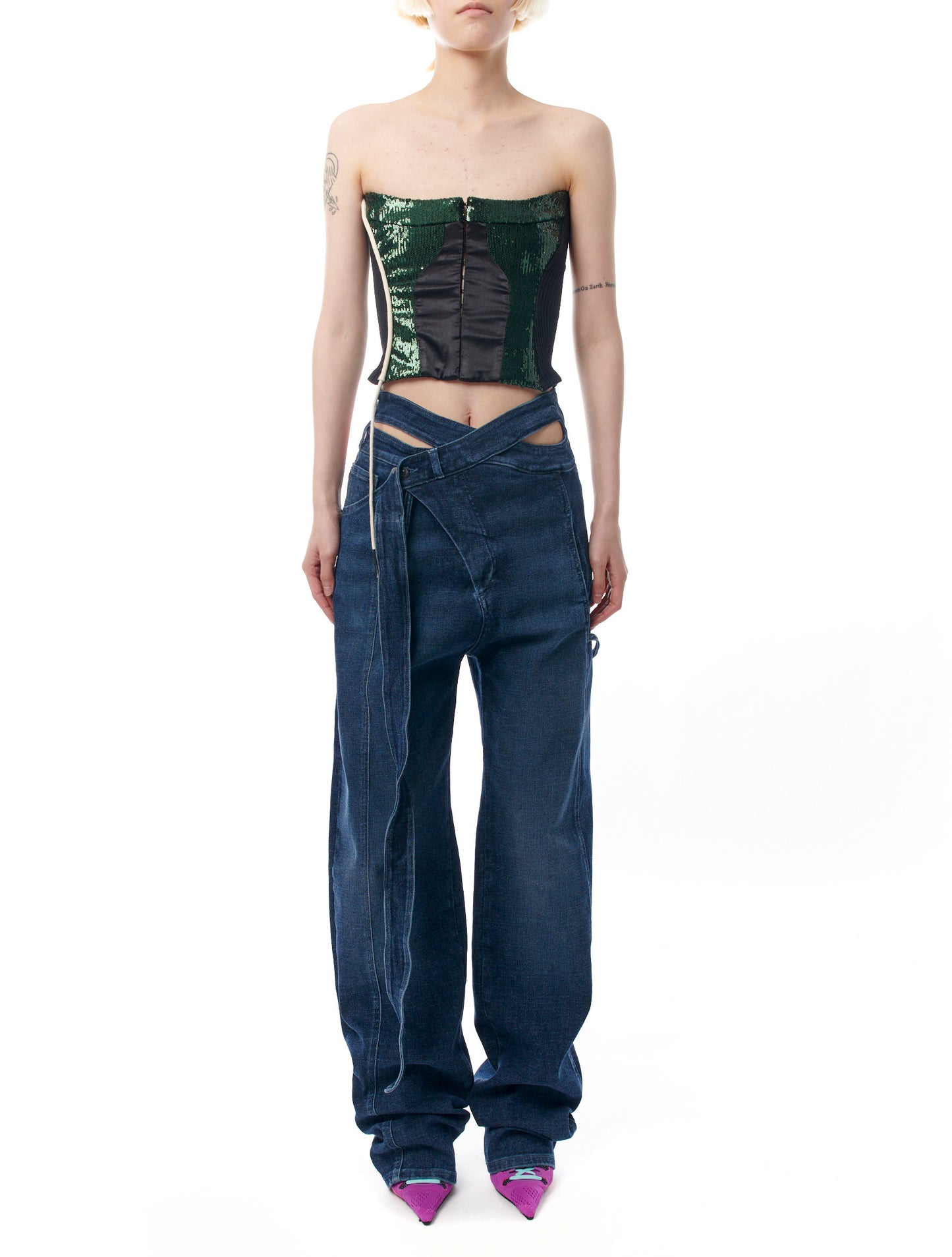 Ottolinger Deconstructed Sequin Corset Top