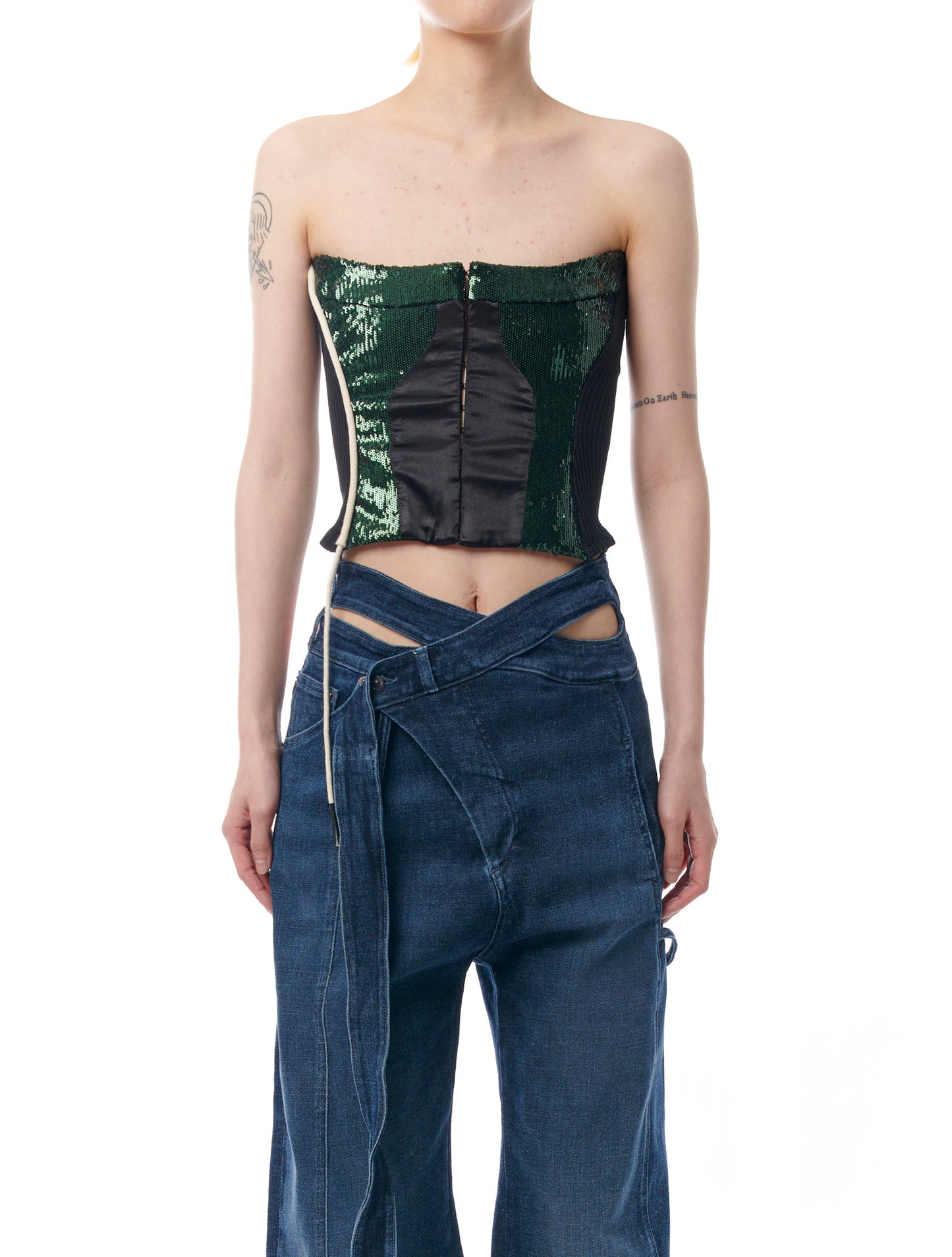 Ottolinger Deconstructed Sequin Corset Top