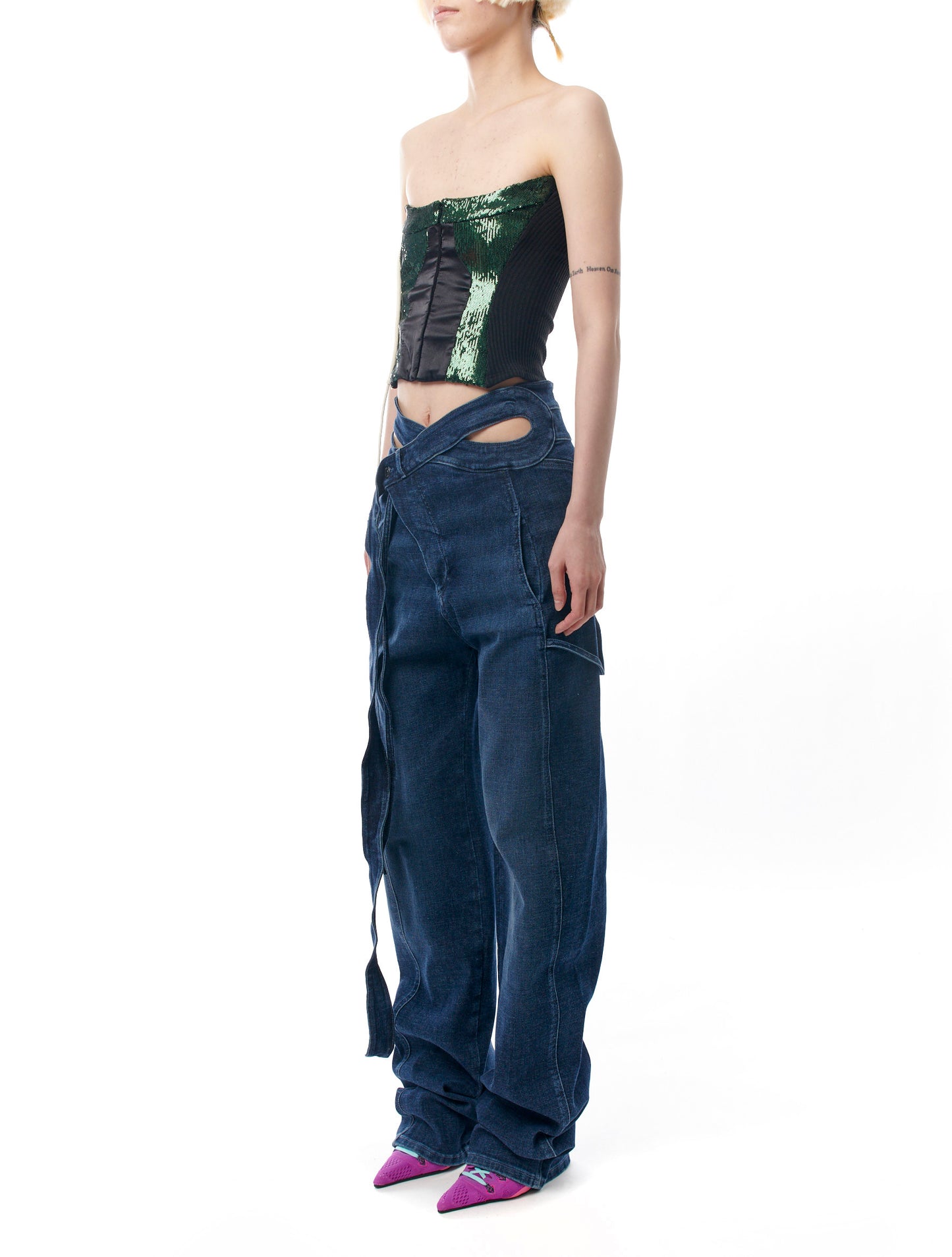 Ottolinger Deconstructed Sequin Corset Top
