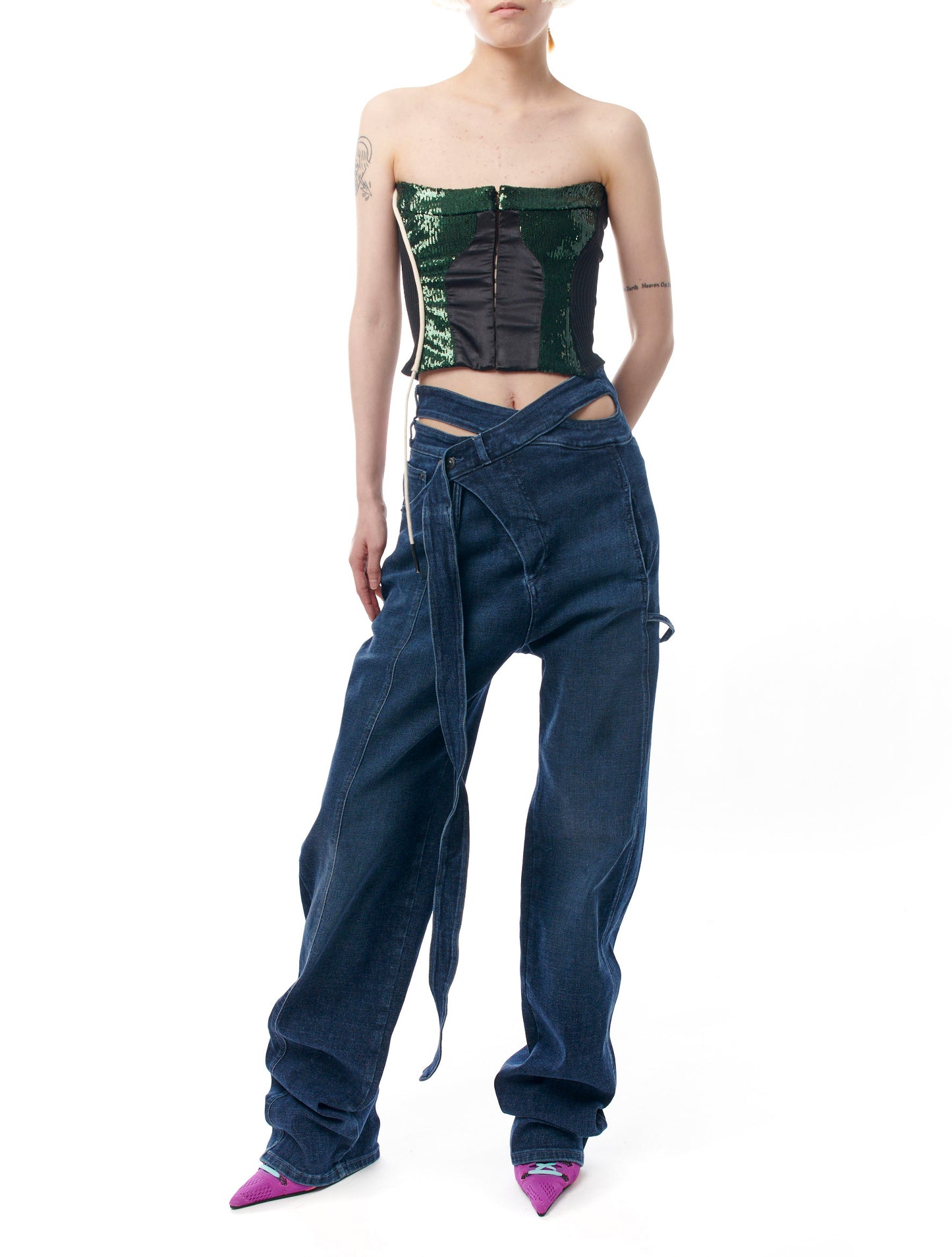 Ottolinger Deconstructed Sequin Corset Top