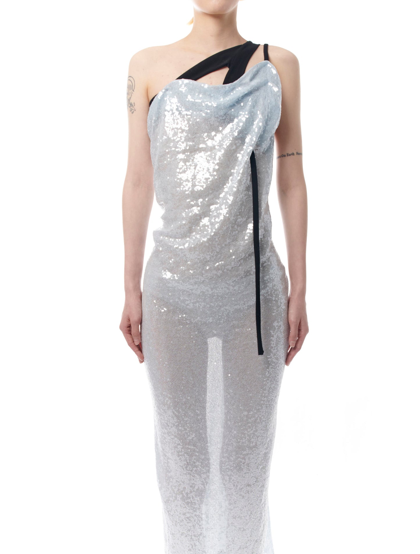 Ottolinger One Shoulder Sequin Maxi Dress
