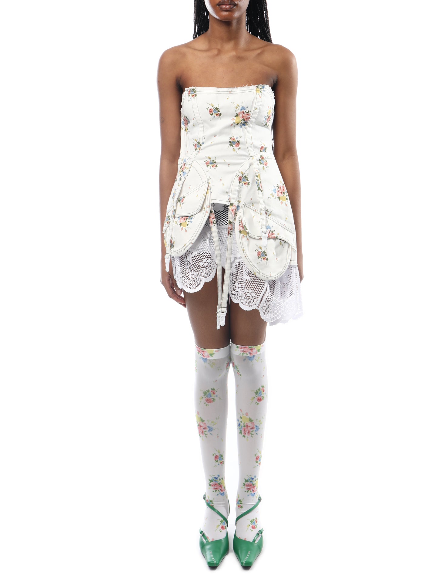 Yuhan Wang Floral Denim Pocket Camisole