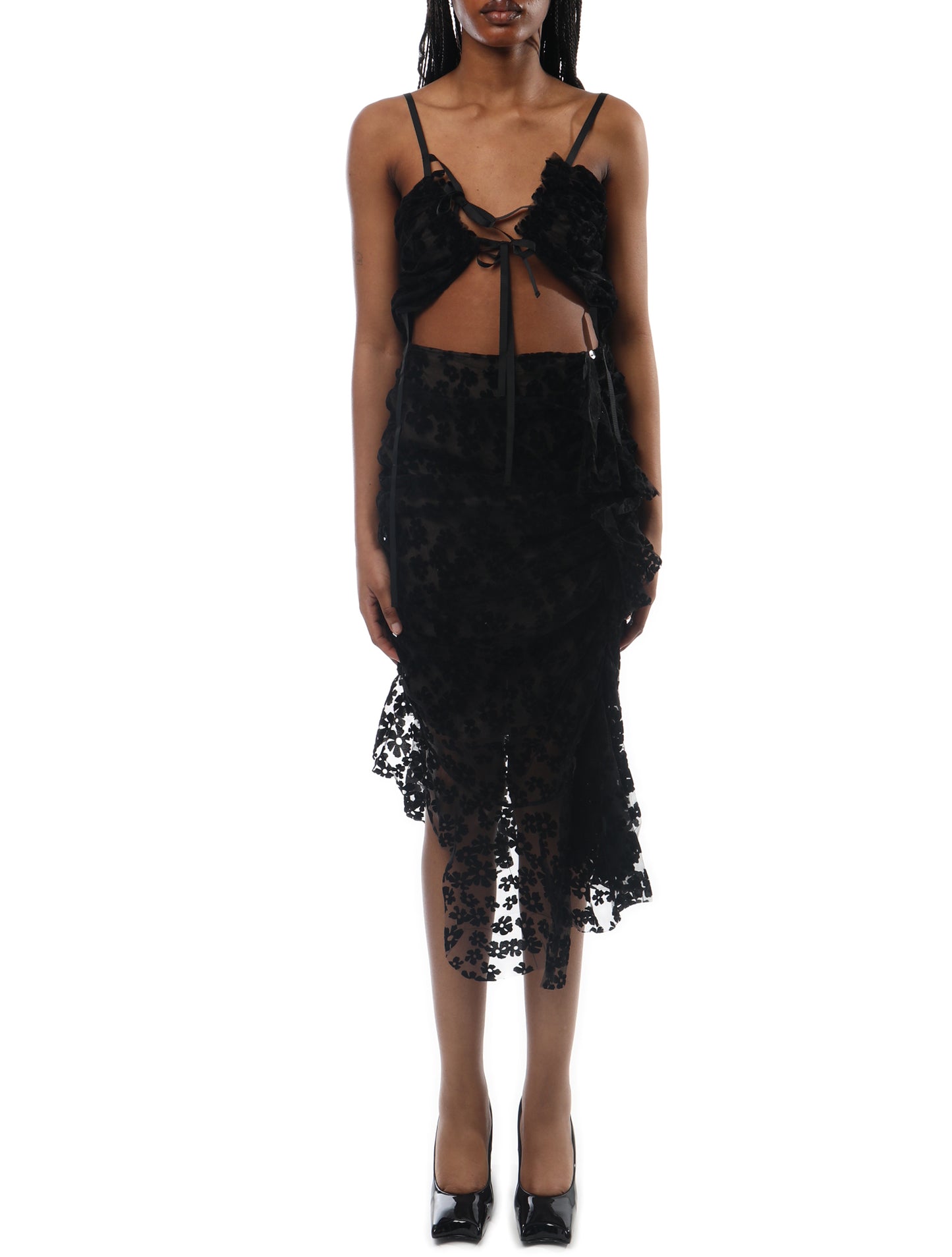Yuhan Wang Floral Flock Dress