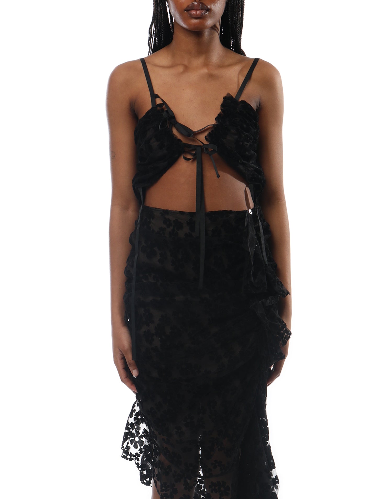 Yuhan Wang Floral Flock Dress