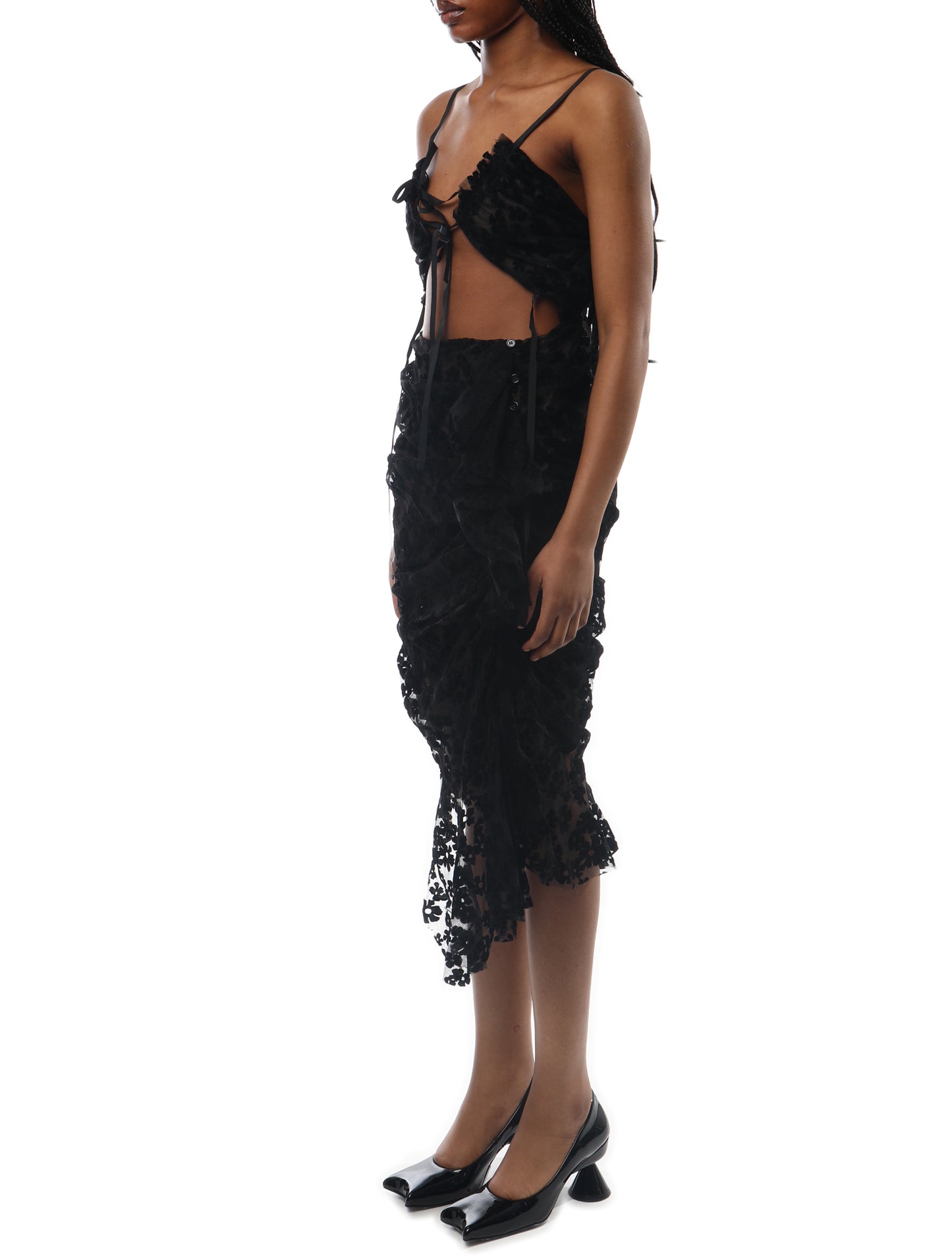 Yuhan Wang Floral Flock Dress