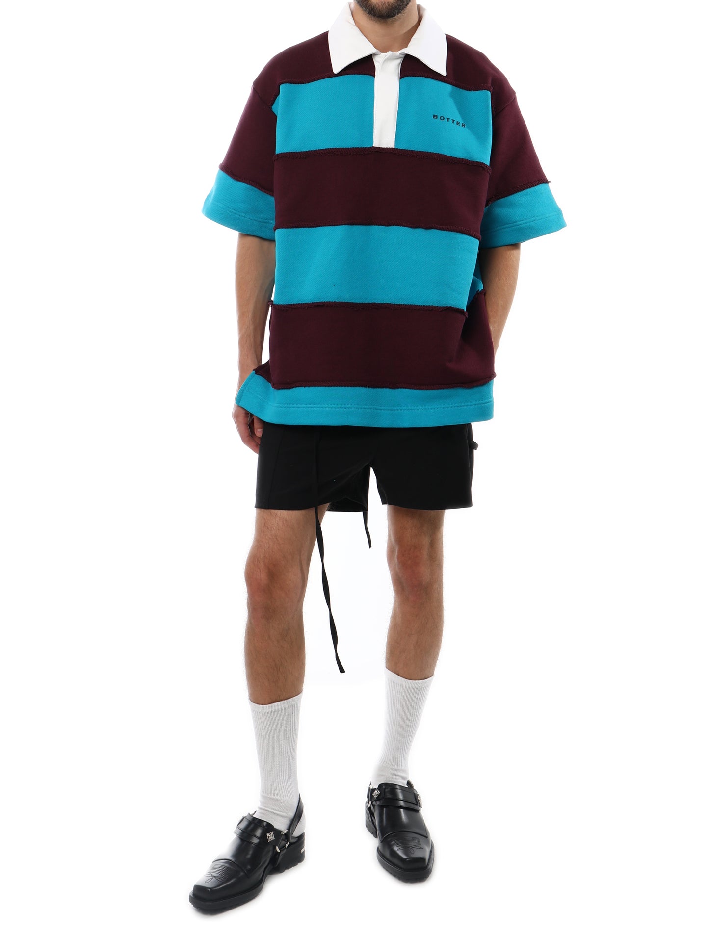 Botter Raw Edge Stripped Polo