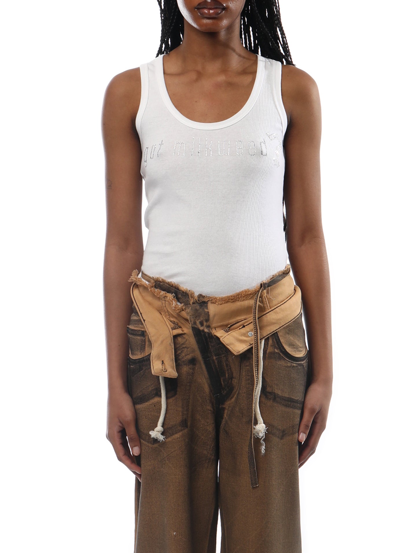 Collina Strada Rhinestone Tank Top