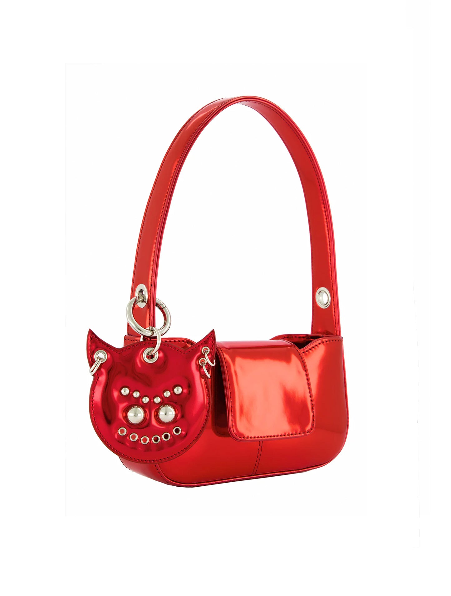 Justine Clenquet Dylan Metallic Red Bag