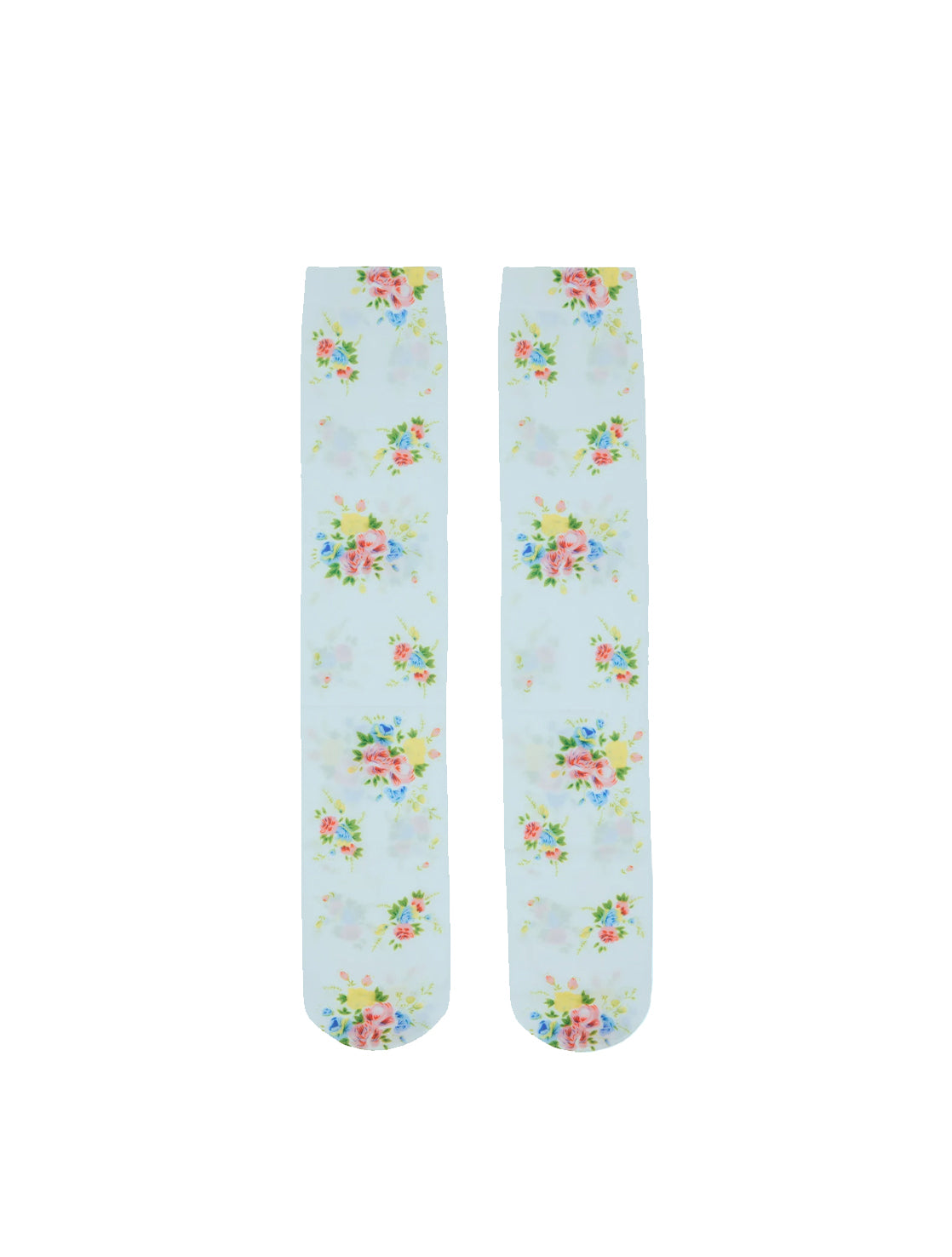 Yuhan Wang Blue Knee High Floral Socks