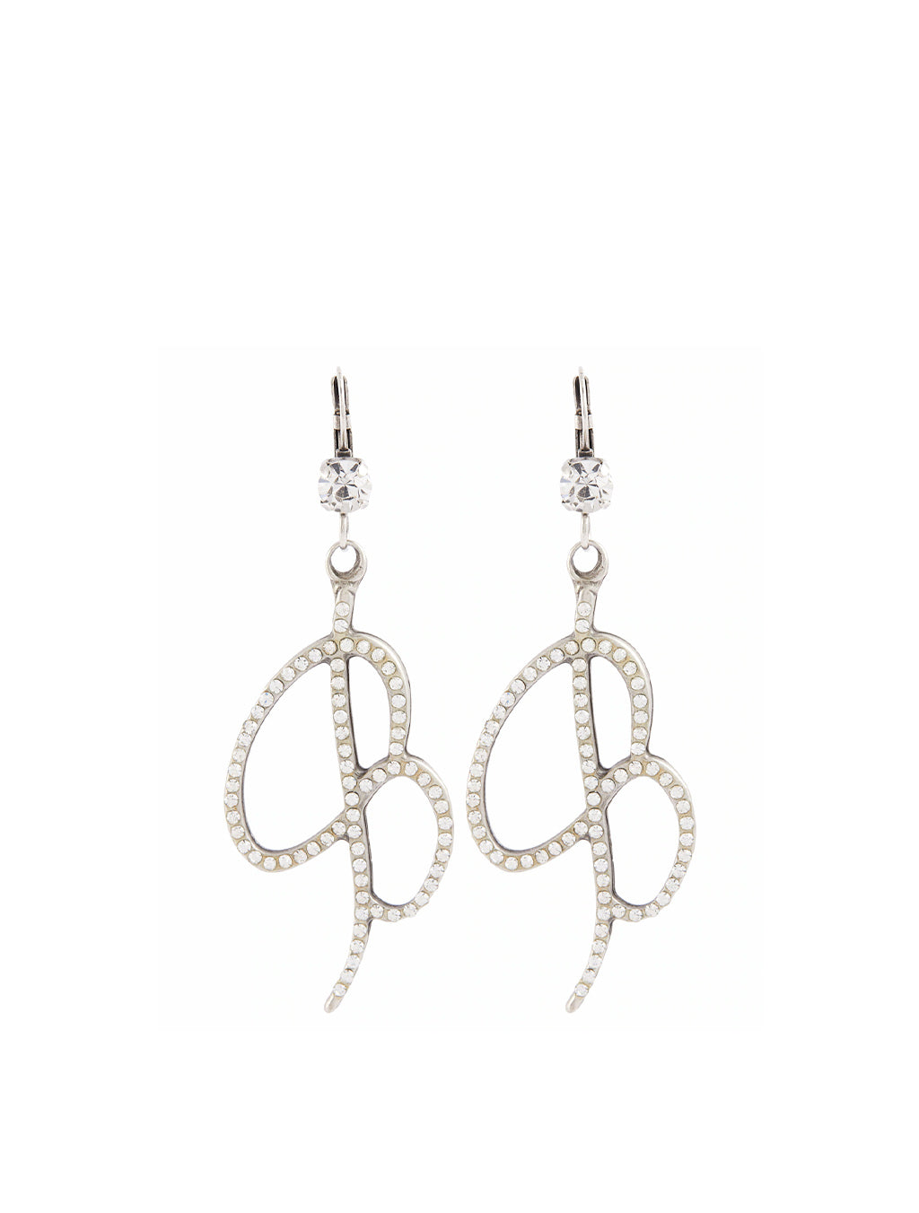 Blumarine Crystal Logo Earrings
