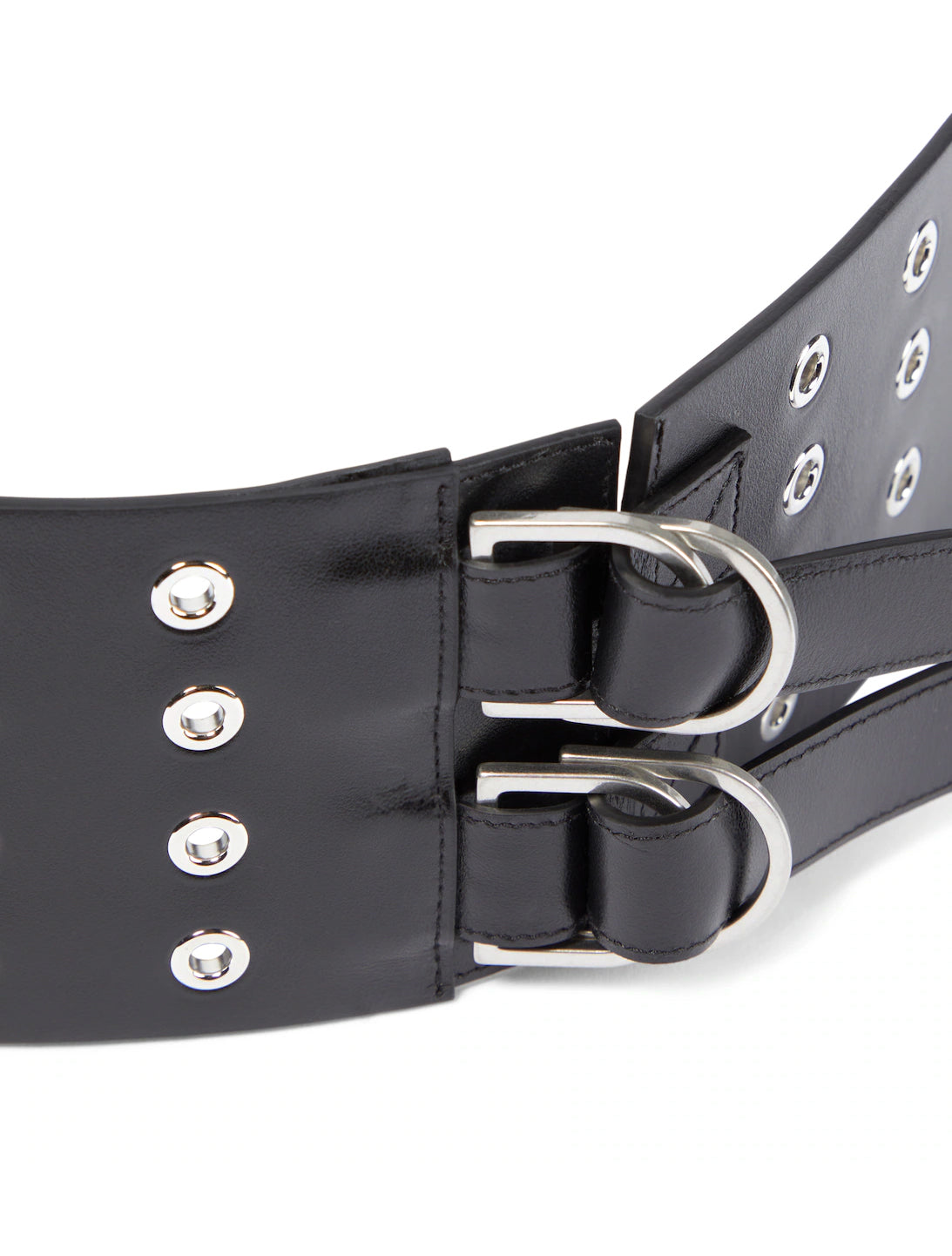 Blumarine Leather Eyelet Belt