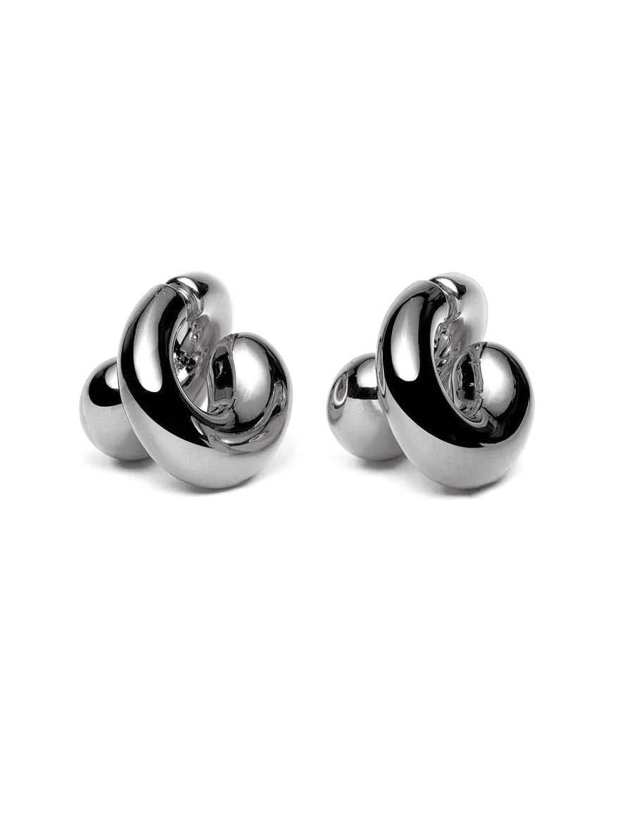 Hugo Kreit Silver Big Bud Hoops