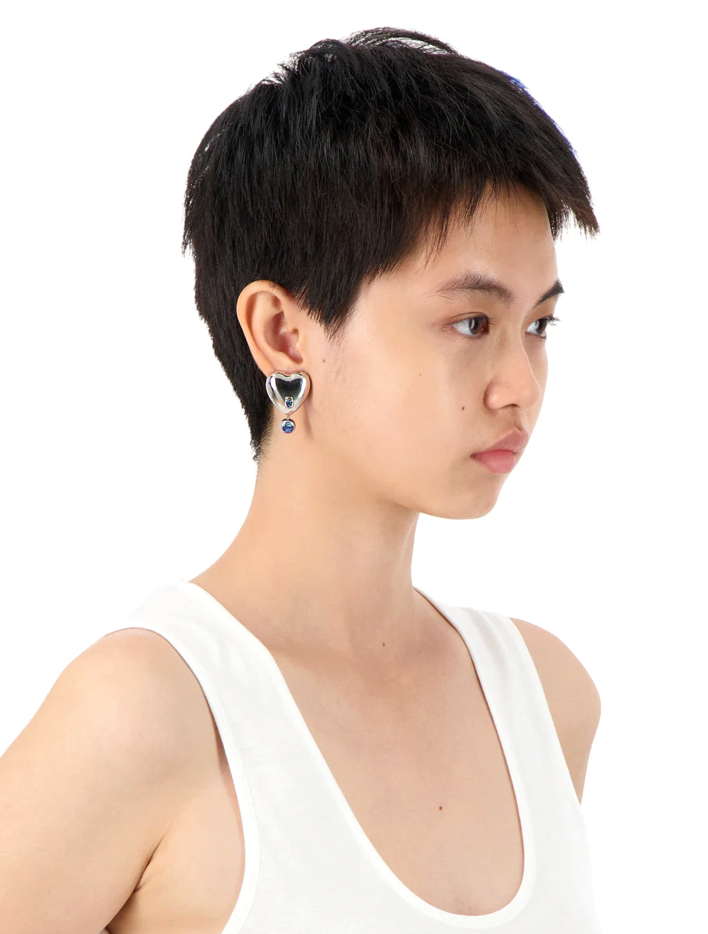 Justine Clenquet Max Denim Blue Earrings