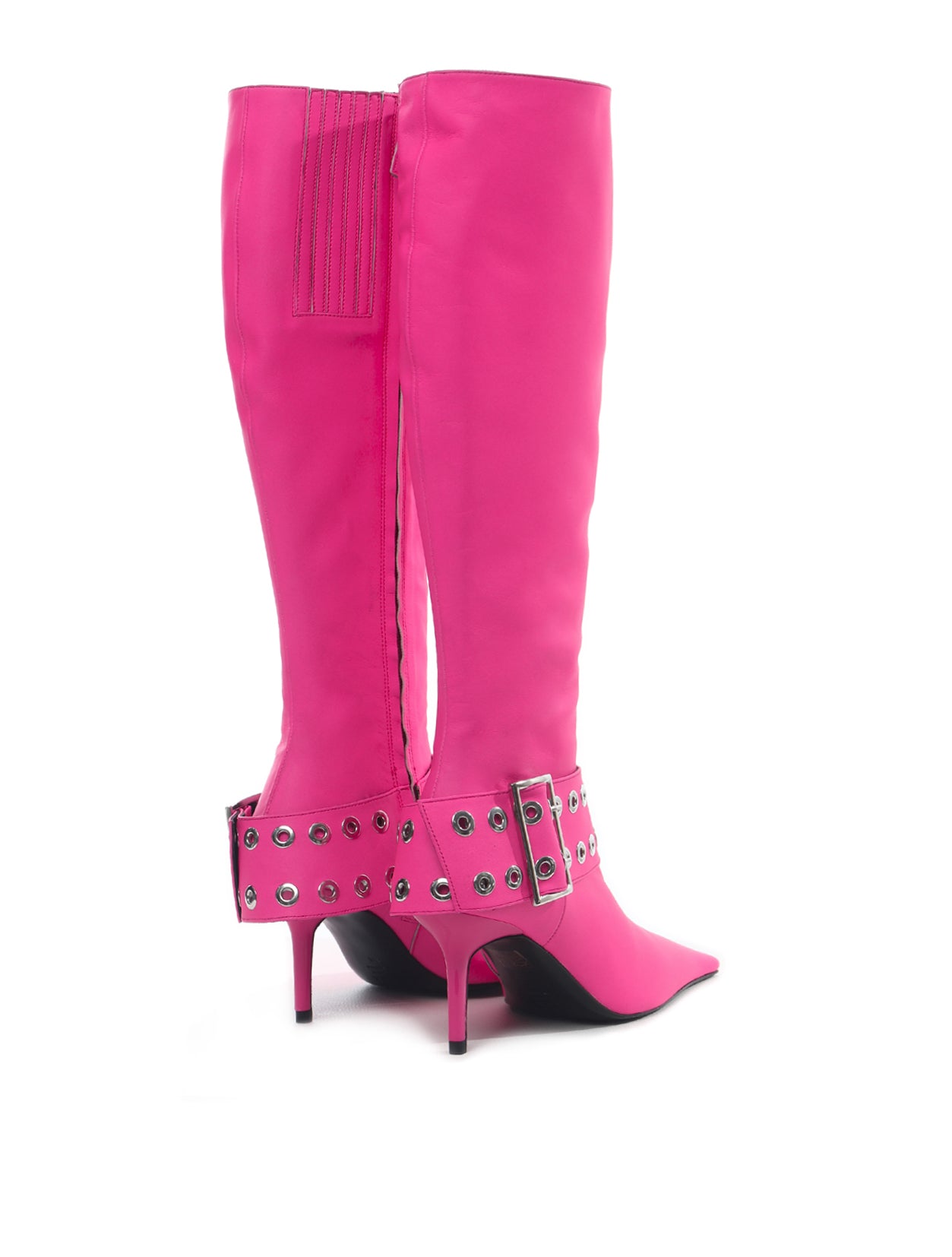 ABRA Pink Belt Knee High Boots