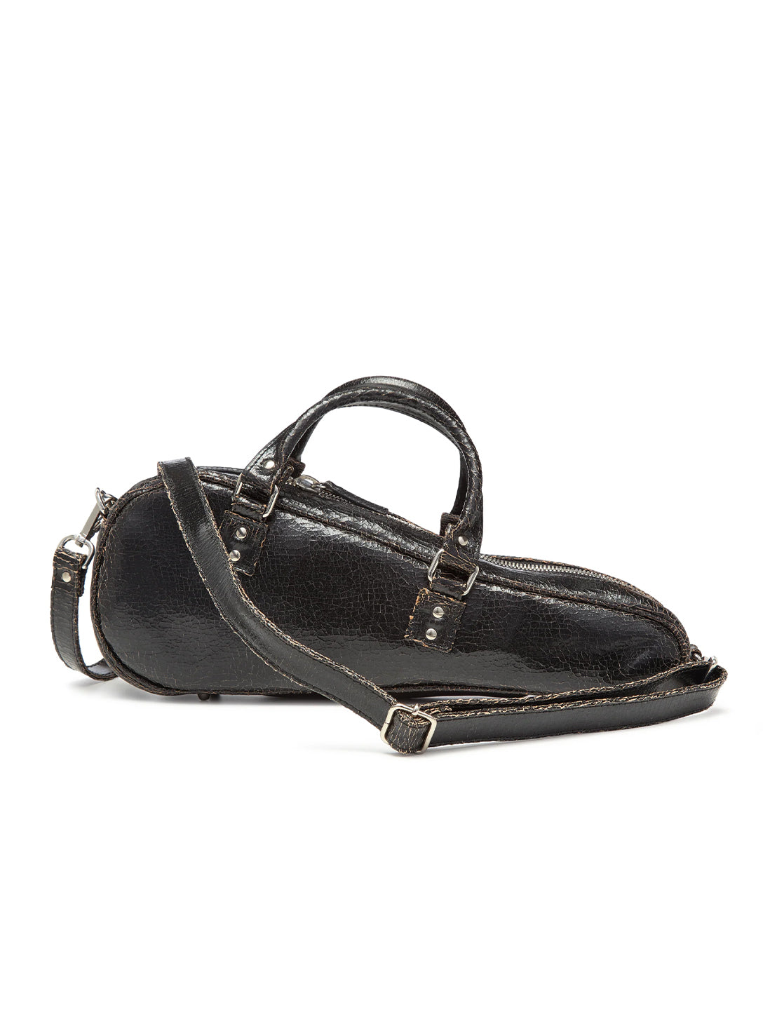 Vaquera Cracked Leather Violin Bag