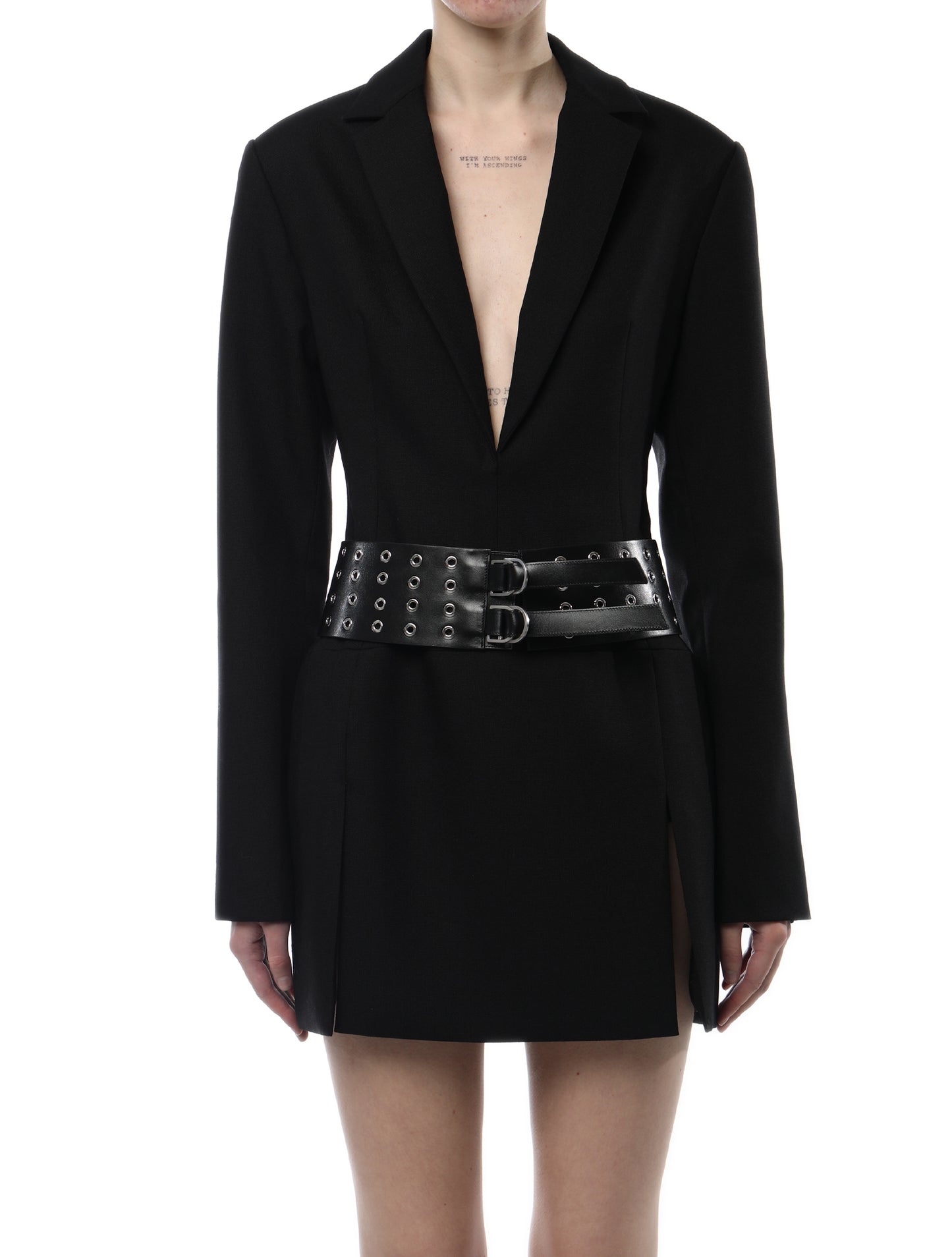Blumarine Leather Eyelet Belt