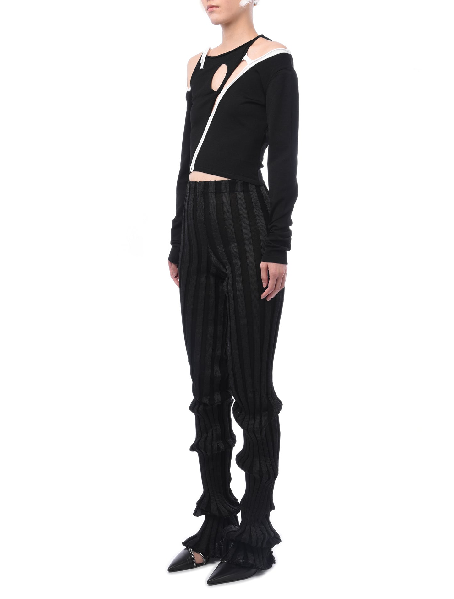 Ottolinger Knit Strappy Long Sleeve Top