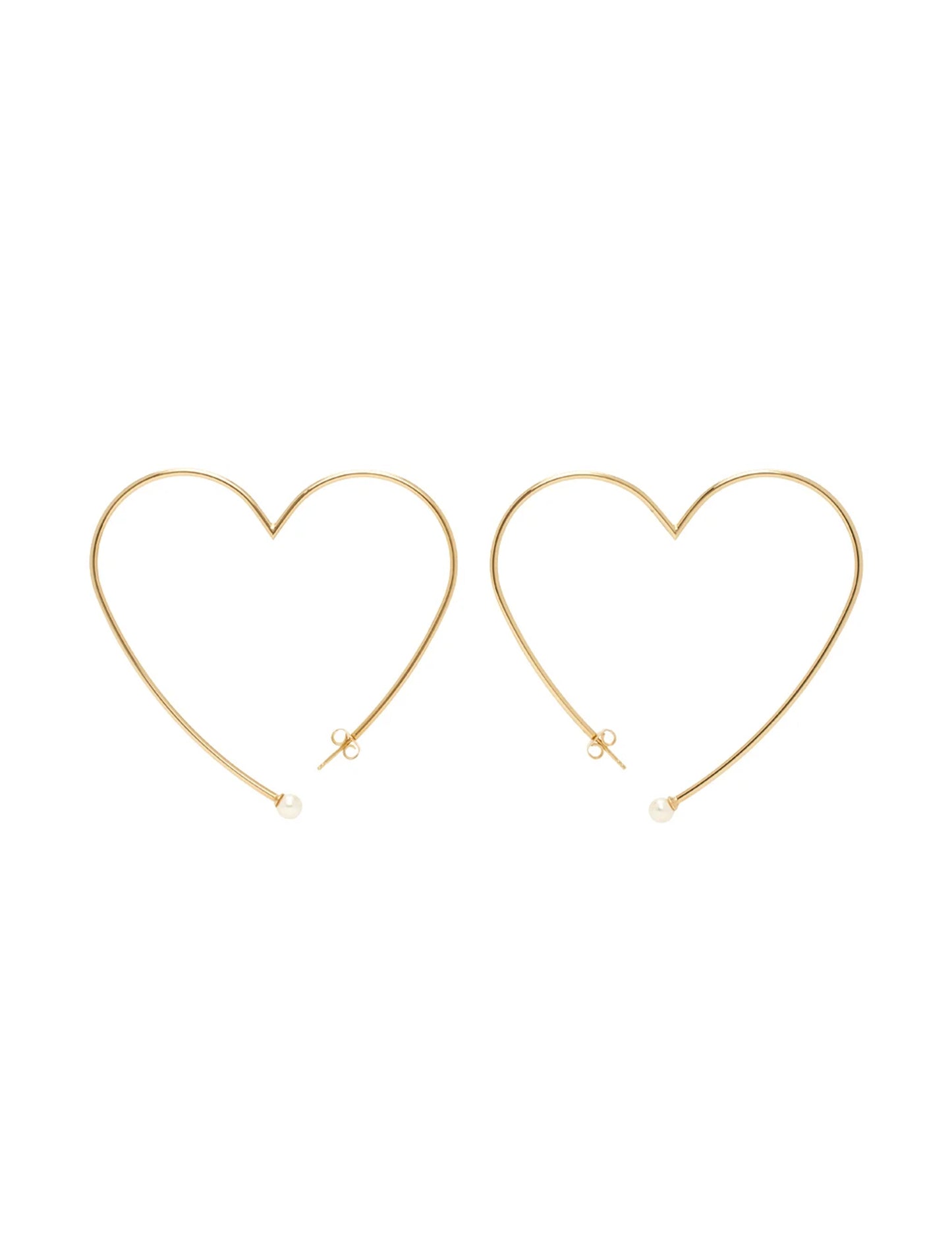 D'heygere Pearl Heart Earrings
